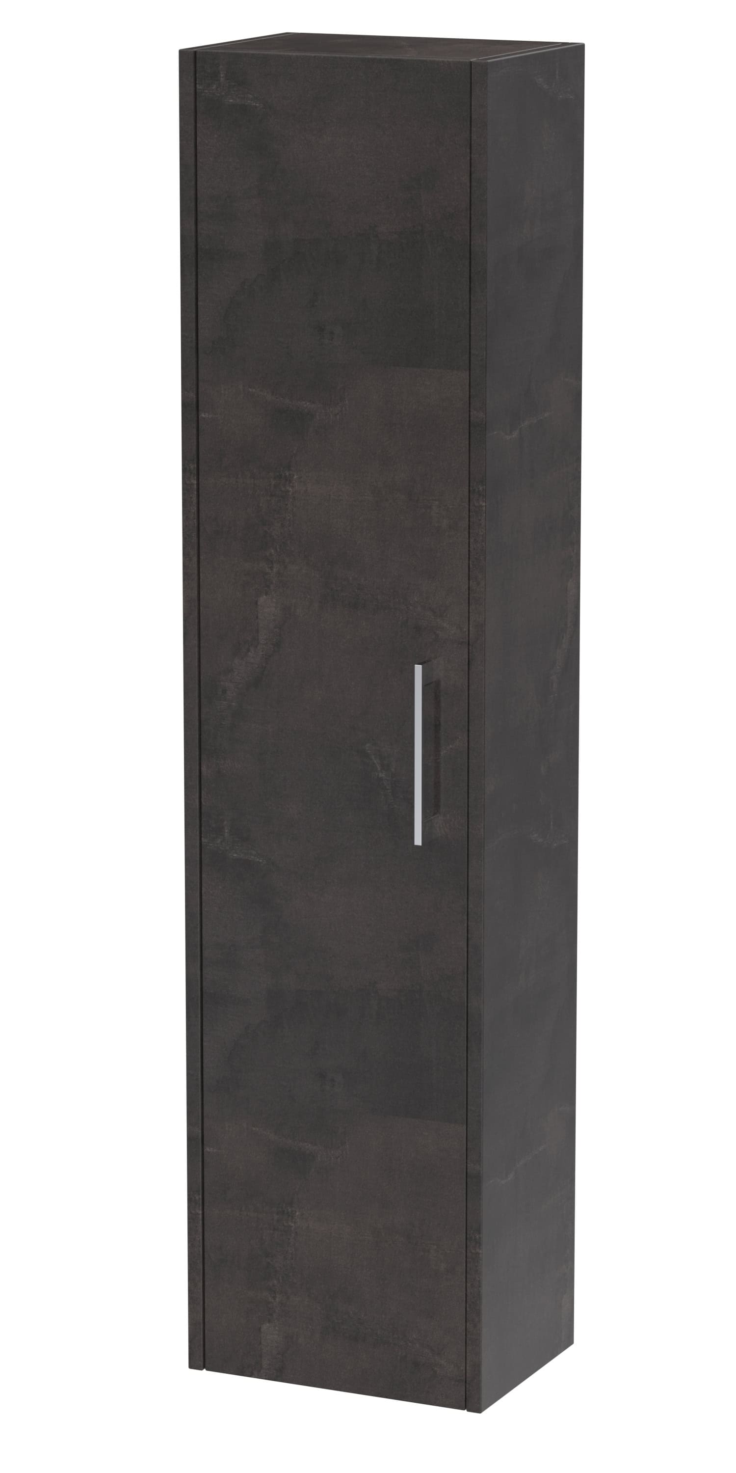 Sleek black bathroom storage cabinet, modern design, ideal for organising toiletries and bathroom essentials, perfect for contemporary bathrooms.