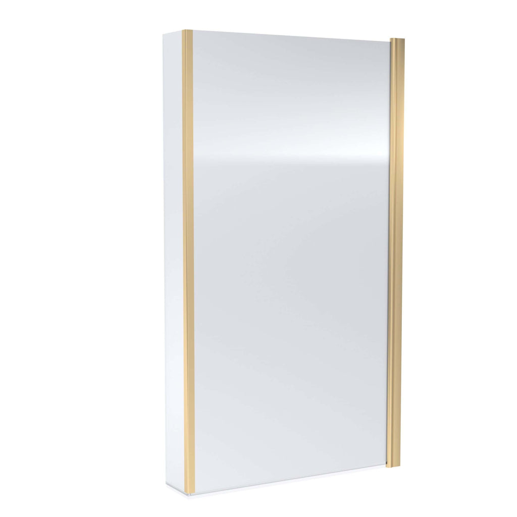 Nuie Pacific Square Bath Screen With Fixed Return Panel - 6mm Glass