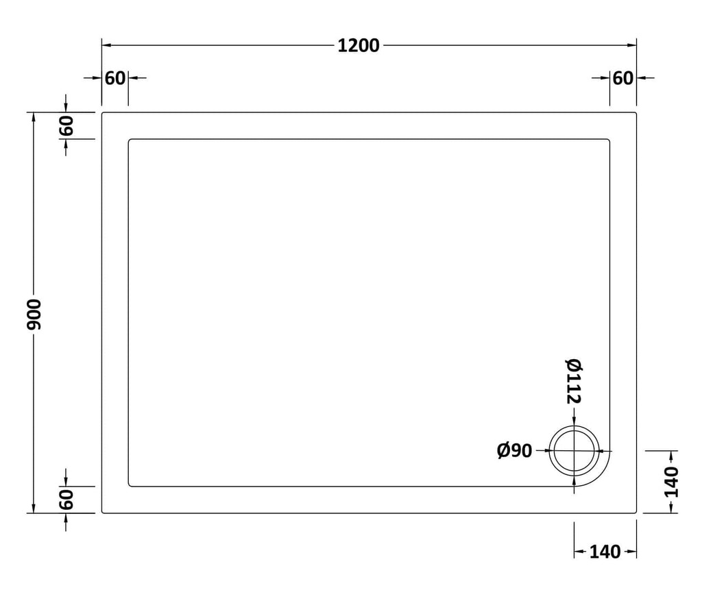 Vessel sink front view with dimensions for bathroom renovation or plumbing installation.