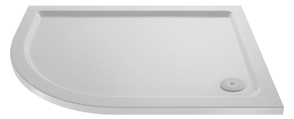 Sleek white shower tray with a modern design, perfect for upgrading bathroom spaces and creating a stylish, functional shower area. Durable and easy to install for a contemporary bathroom renovation.