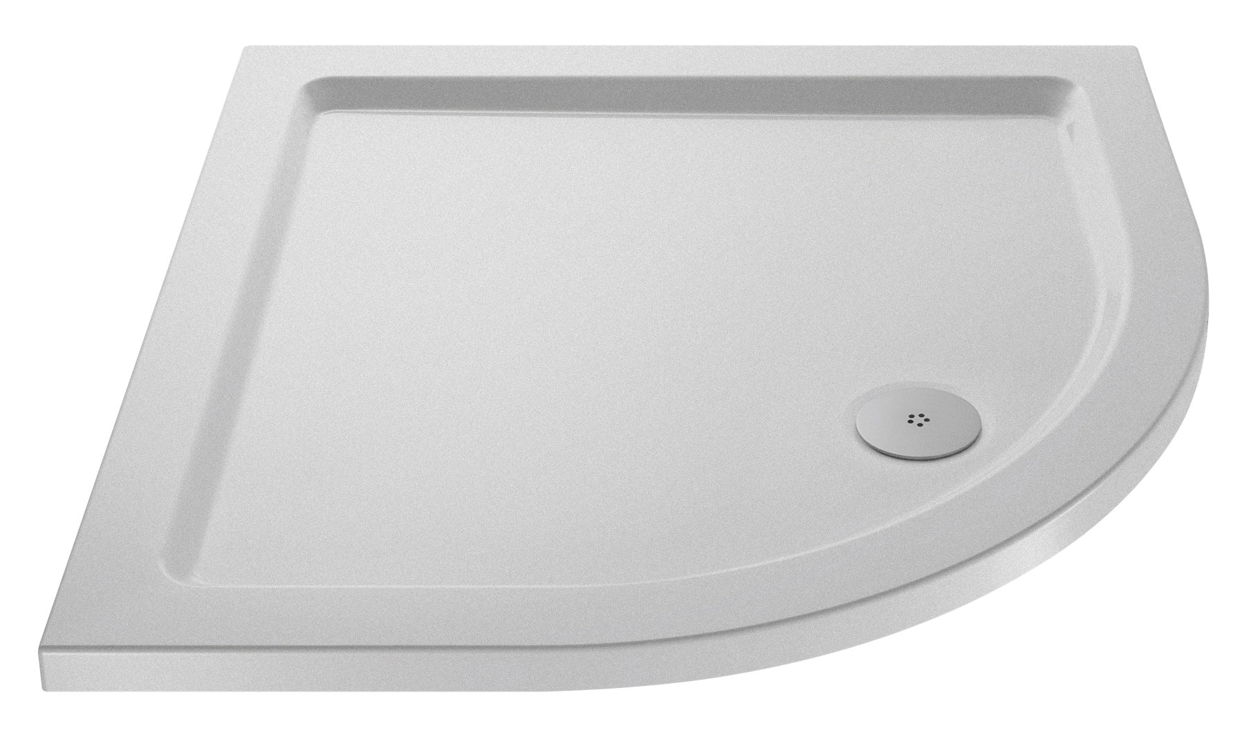 Sleek white shower tray with modern design, ideal for bathroom refurbishment and waterproof shower installations.