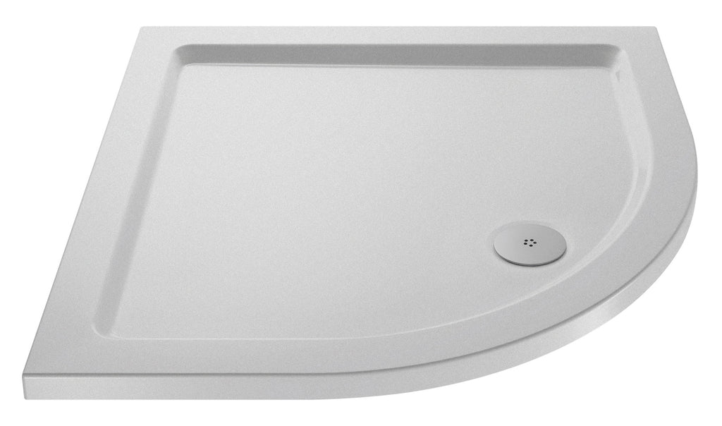 Sleek white shower tray with modern design, ideal for bathroom refurbishment and waterproof shower installations.