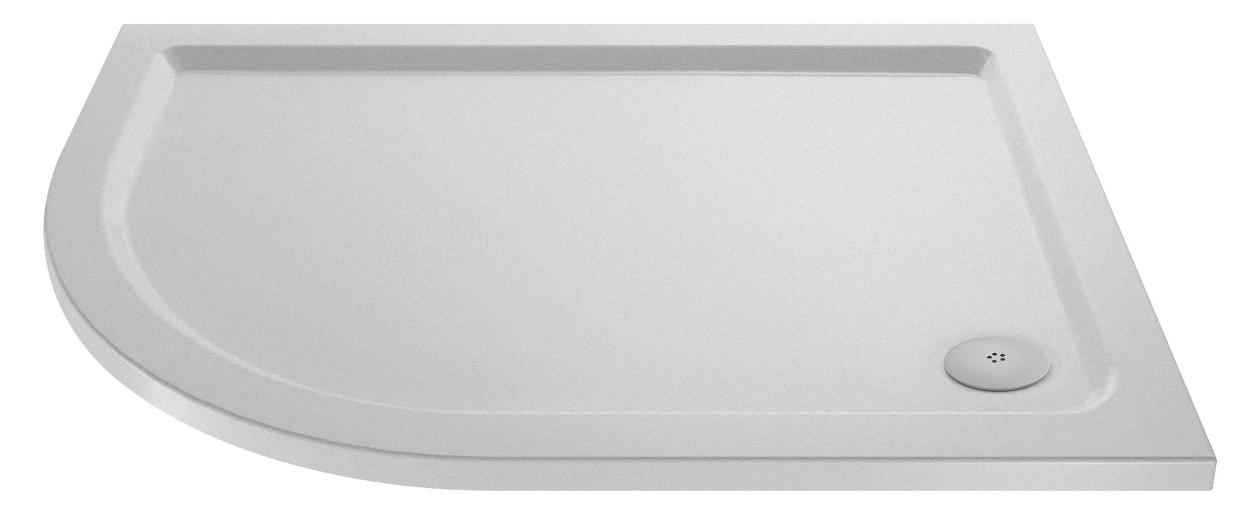 Modern white shower tray with a sleek design, perfect for contemporary bathrooms and easy to install. Durable and resistant to stains, offering a stylish solution for shower enclosures.