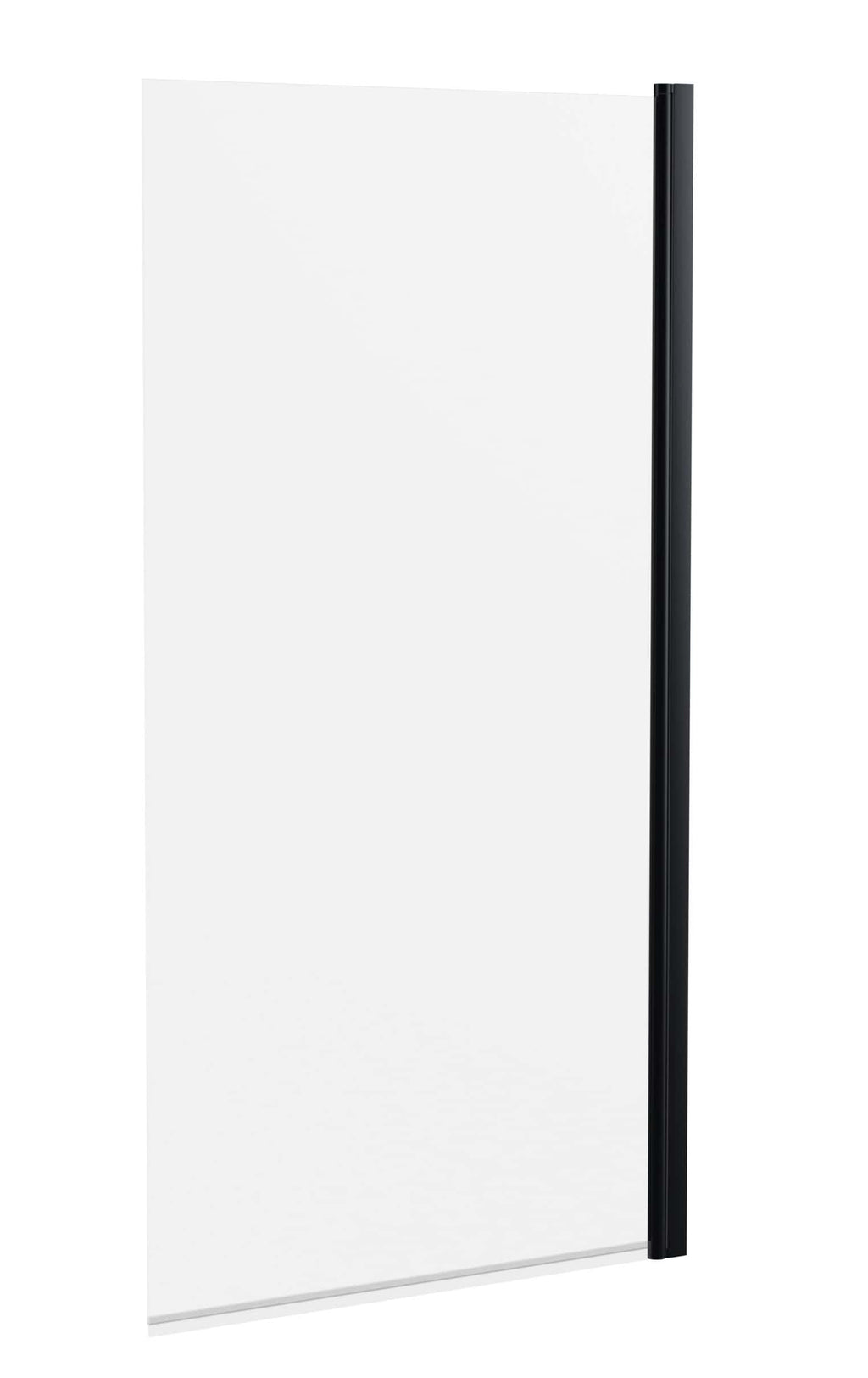 Sleek white bathroom shower door with black handle for modern bathroom renovation. Versatile, durable, and stylish, ideal for contemporary shower enclosure designs.