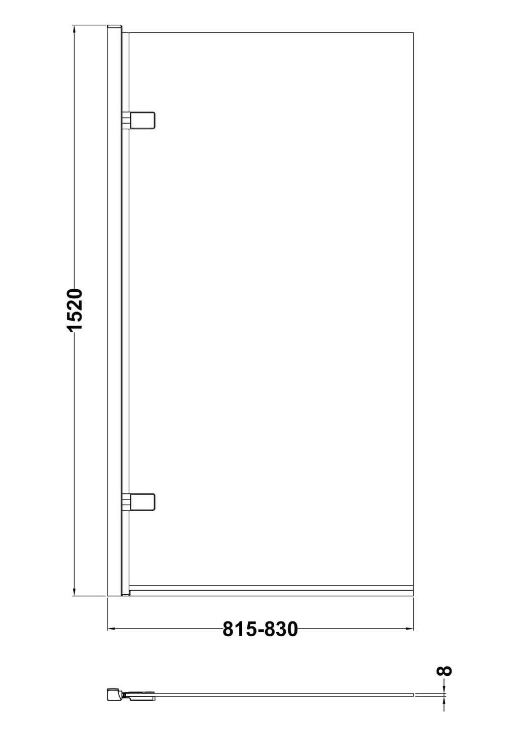 Sleek modern shower enclosure with adjustable door, ideal for contemporary bathrooms, featuring durable glass panels and chrome hardware for a stylish, space-saving design.