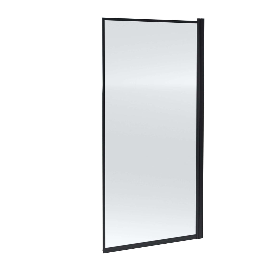 A large black-framed full-length bathroom mirror with sleek design, perfect for modern Bubly bathrooms and enhancing bathroom aesthetics.