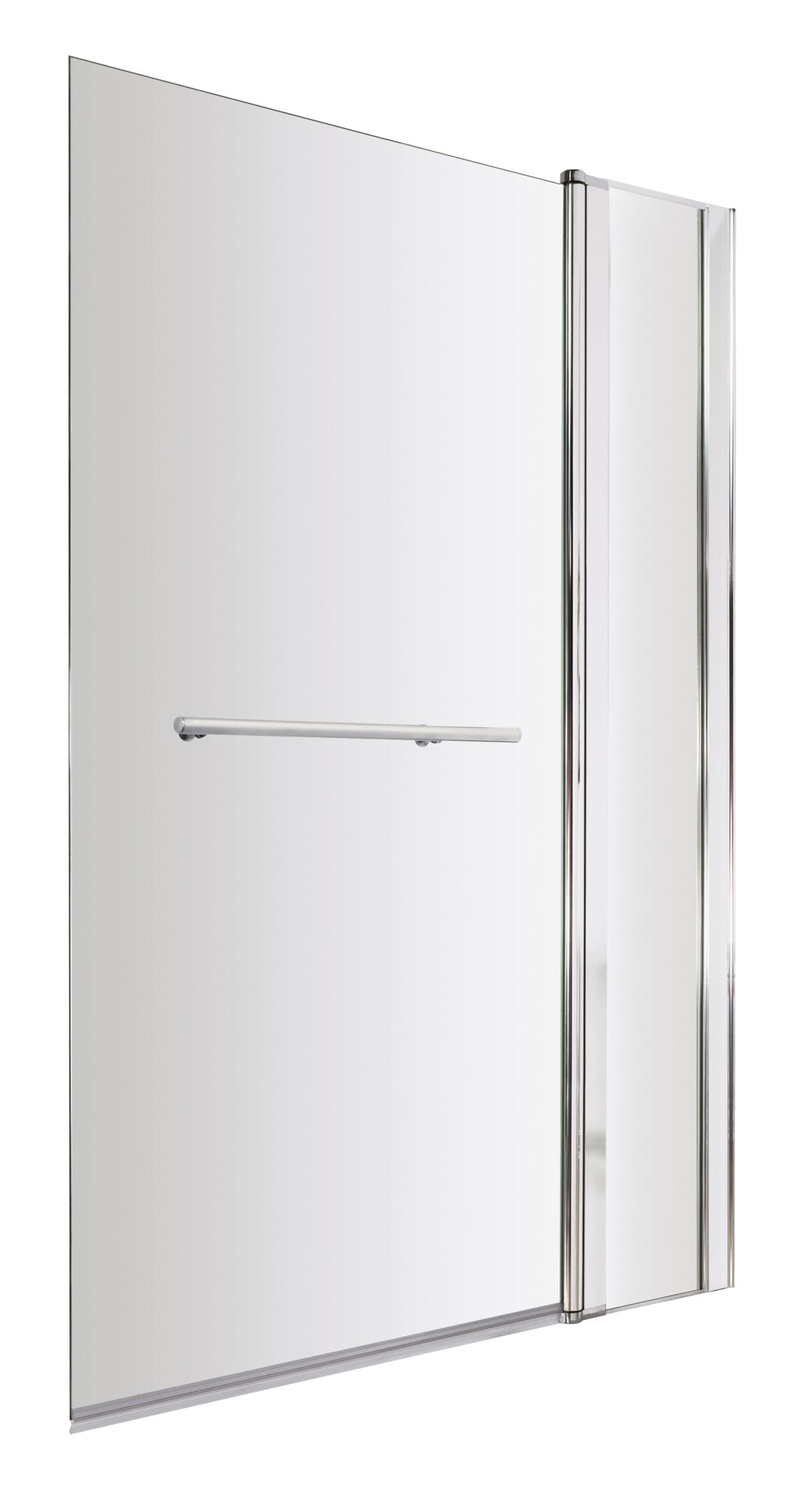 Safer, stylish shower screen with chrome finish and secure folding design for modern bathrooms.