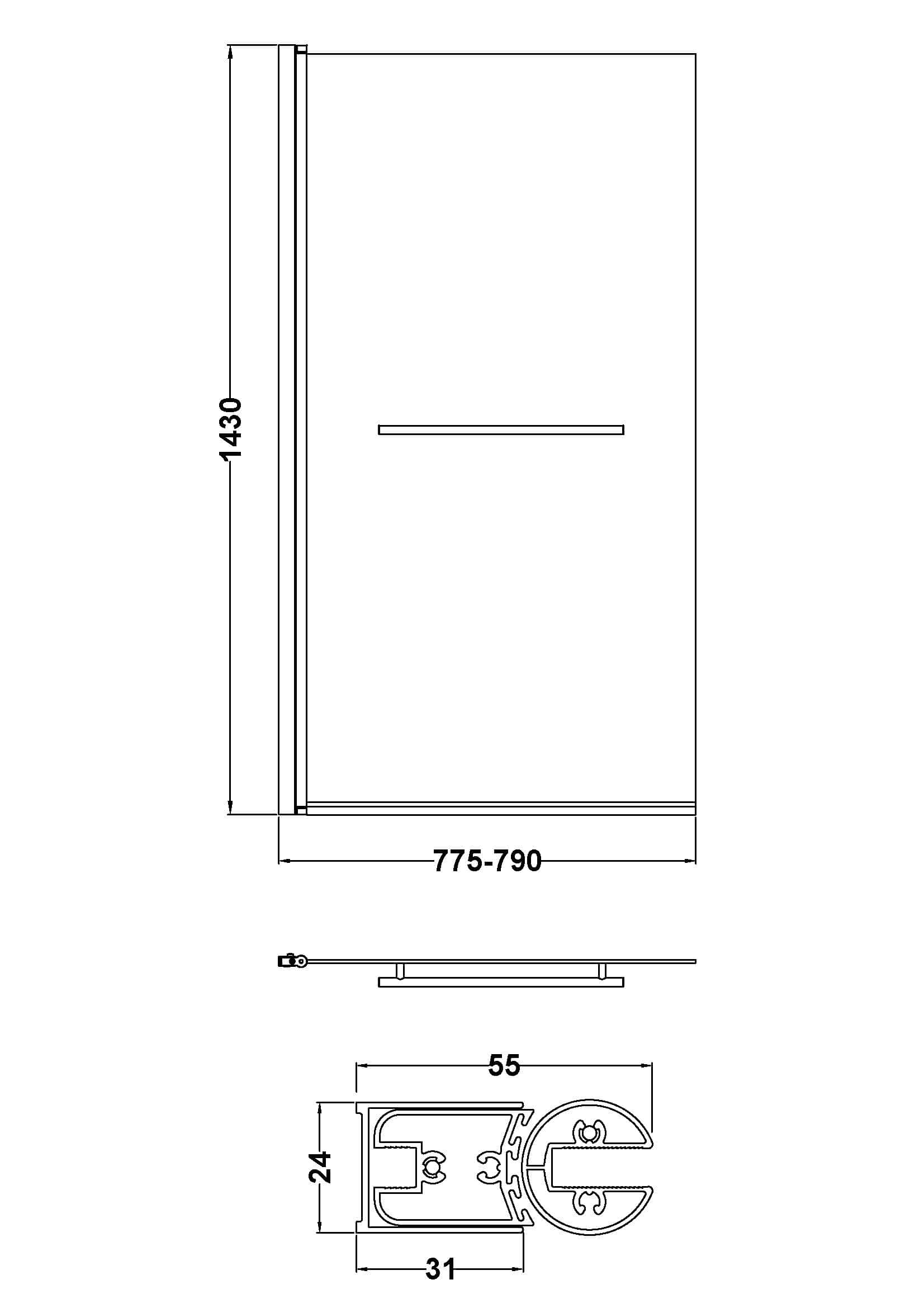 High-quality glass shower enclosure with sleek aluminium frame, stylish design, and adjustable width for modern bathrooms. Durable, water-resistant, and easy to maintain for a luxurious shower experience.