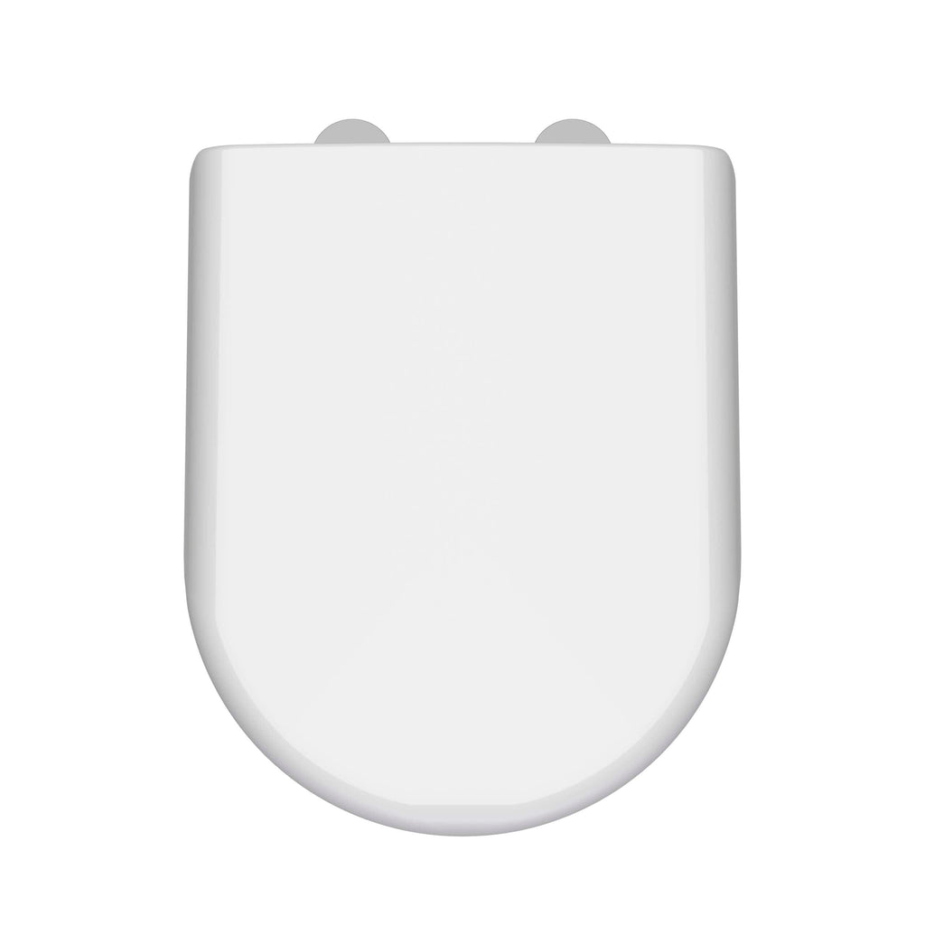 Toilet from Bubly Bathrooms with modern white design, ideal for contemporary bathroom spaces. High-quality ceramic toilet featuring efficient flush system and sleek look for stylish bathrooms.