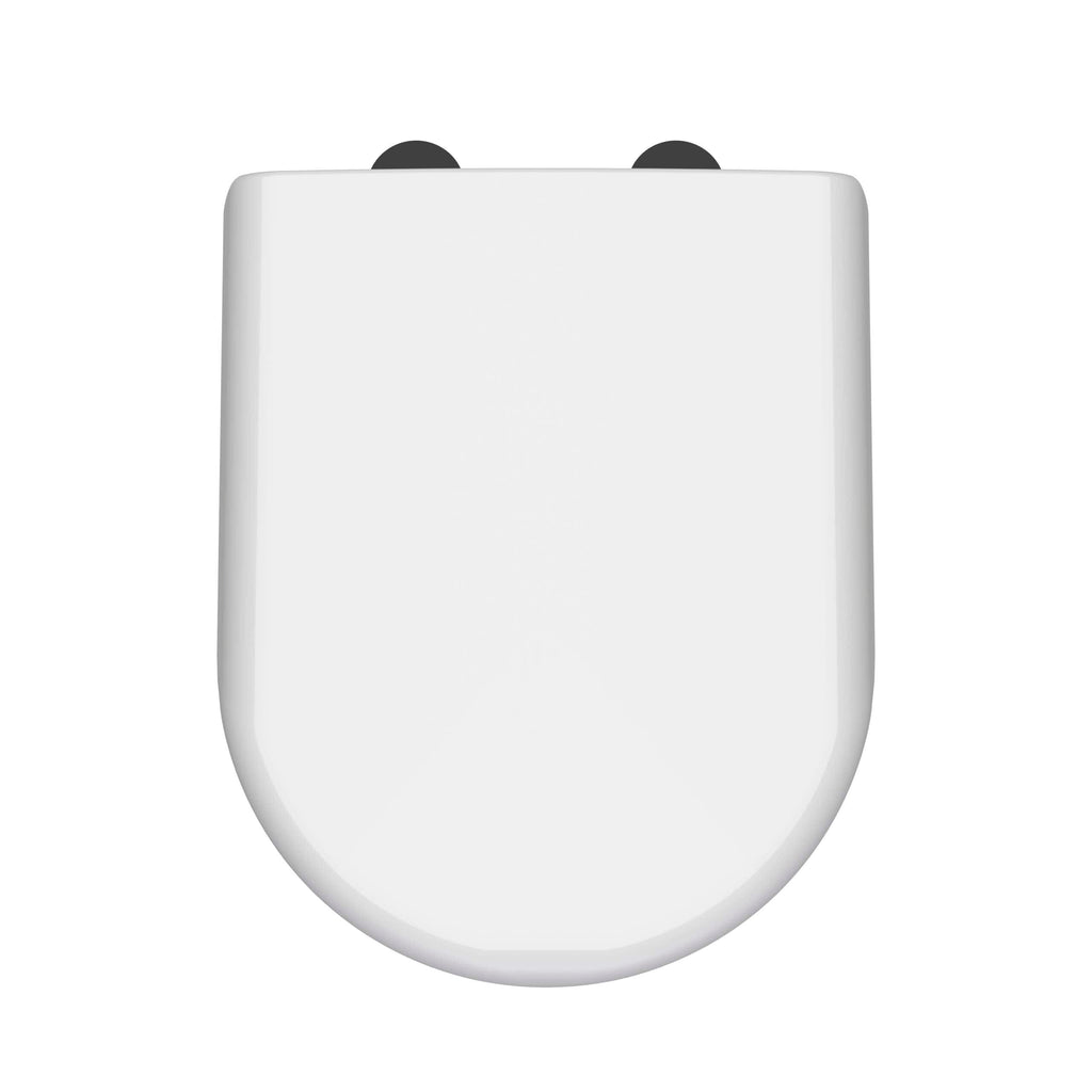 Toilet with modern design and white ceramic finish, ideal for contemporary bathrooms, from Bubly Bathrooms. Perfect for upgrading your bathroom with stylish fixtures.