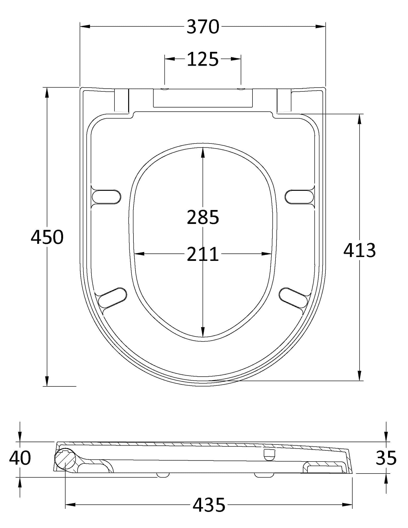 Sleek modern toilet seat with precise measurements for bathroom renovation, featuring ergonomic design and easy installation, ideal for contemporary Bubly Bathrooms.