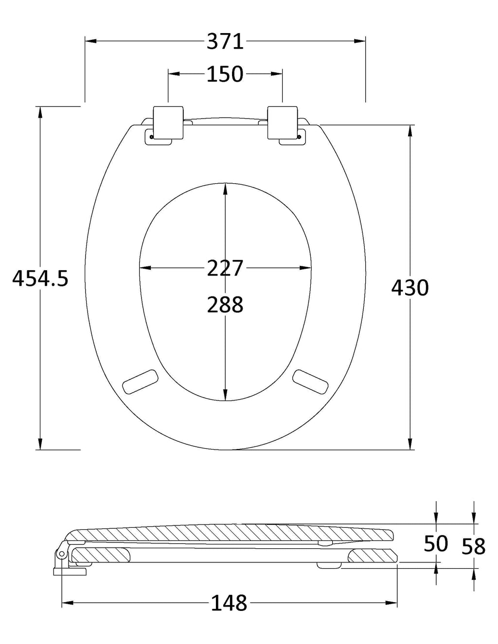 High-resolution technical drawing of a modern toilet with detailed measurements for bathroom installation, showcasing design and dimensions.