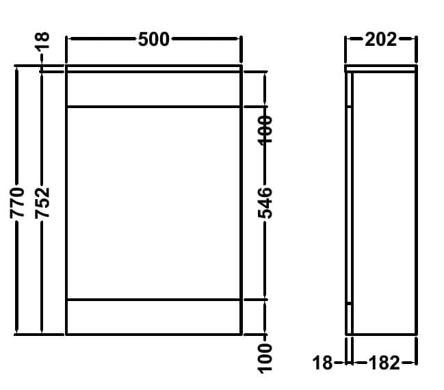 High-quality bathroom vanity cabinet with detailed measurements, suitable for modern bathroom design and space optimization. Crafted for durability and style, perfect for contemporary bathroom setups.