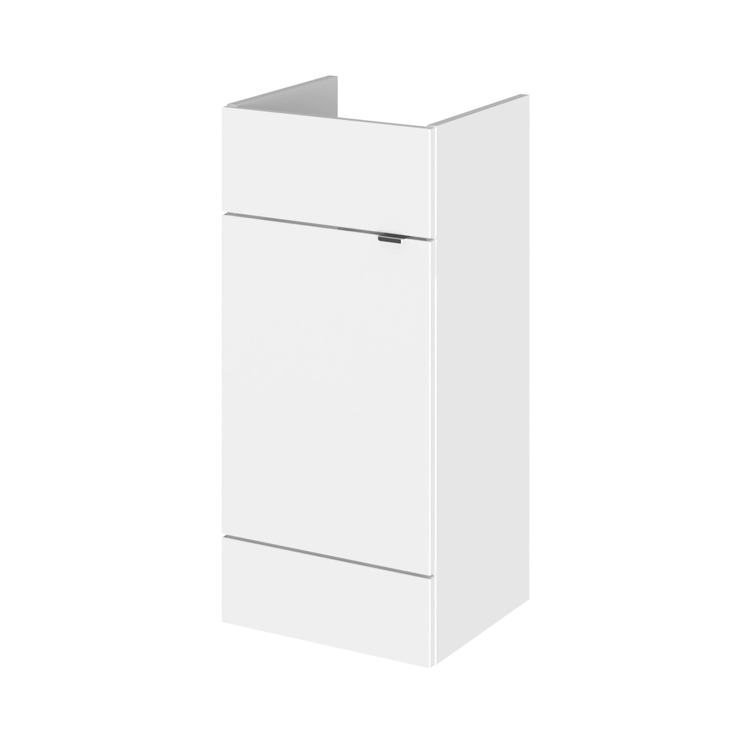 Modern white bathroom cabinet with sleek design for optimal bathroom storage solutions. Perfect for contemporary bathrooms looking for clean lines and functional storage.