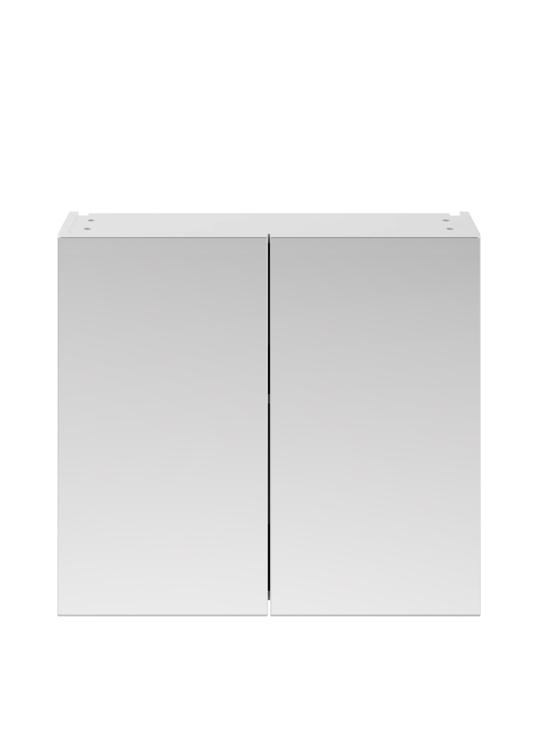 Sleek white bathroom cabinet with minimalist design, ideal for modern bathroom storage solutions. Perfect for organising toiletries and essentials in a stylish way.