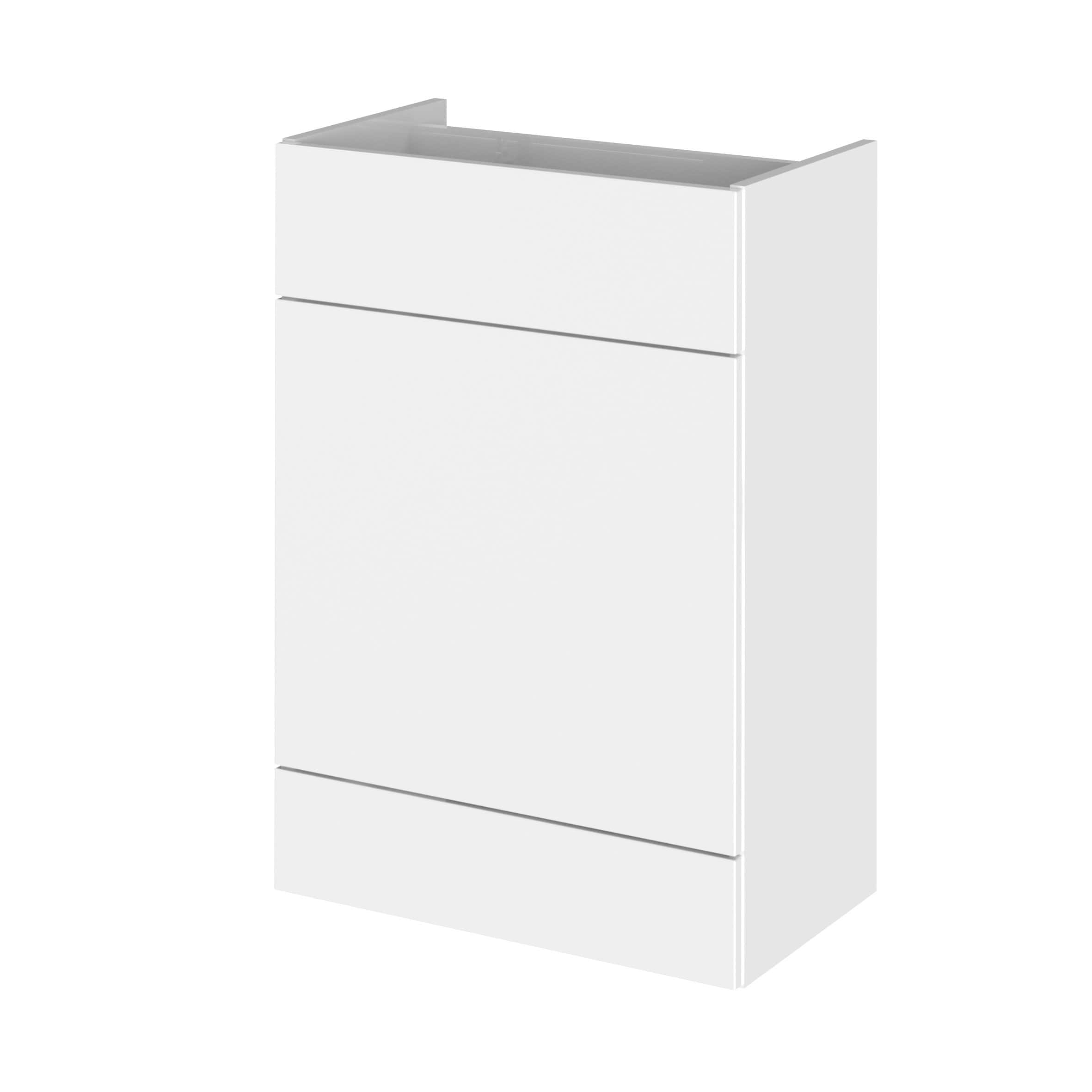 White modern bathroom vanity unit with sleek drawers, ideal for contemporary bathroom storage solutions. Perfect for organising toiletries and finishing your bathroom renovation.