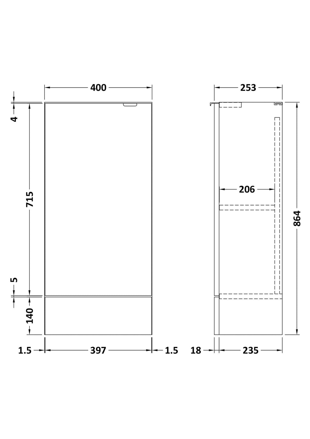 High-quality bathroom cabinet design blueprint with precise measurements for customisable Bubly bathrooms. Ideal for modern bathroom storage solutions and renovations.