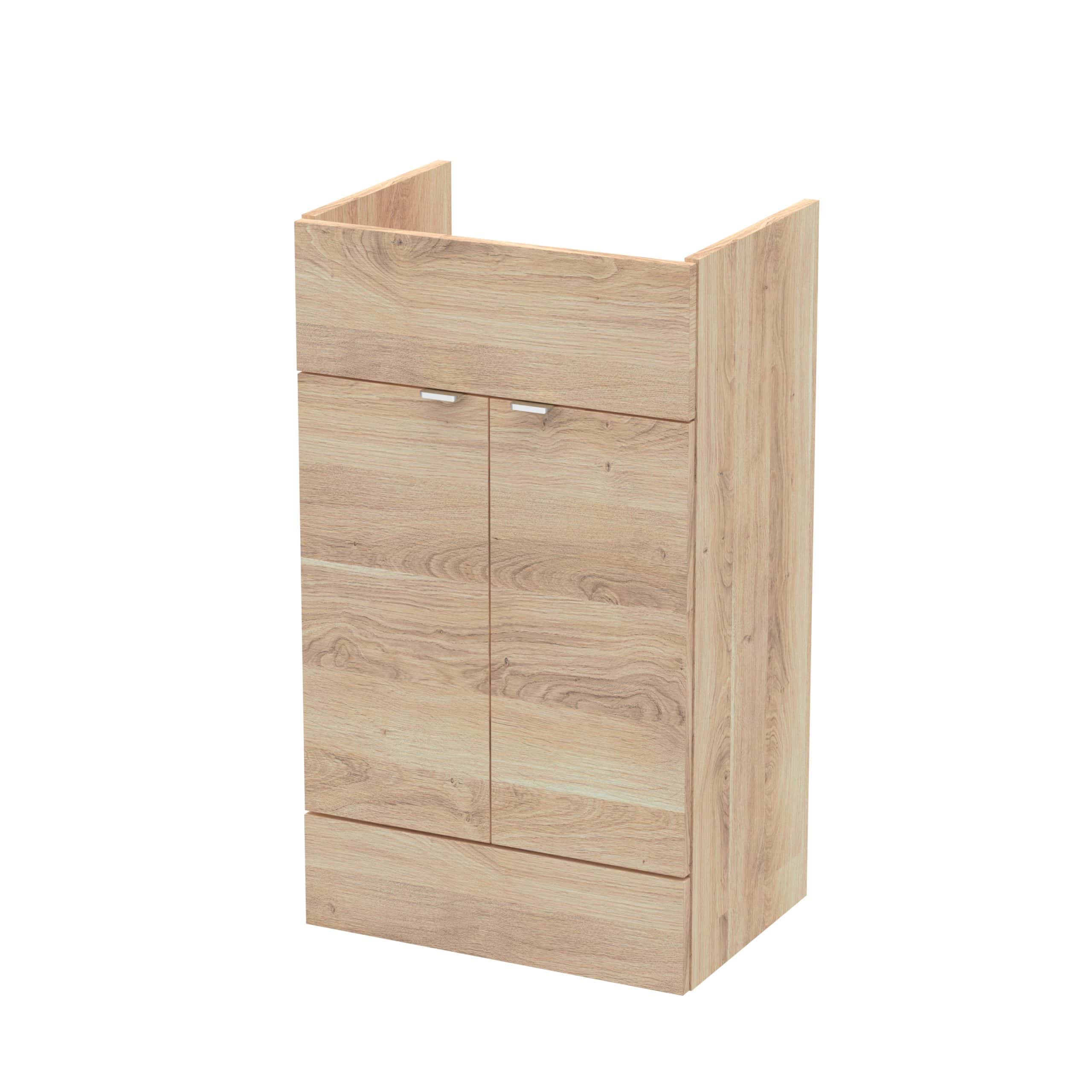 Natural oak bathroom cabinet by Bubly Bathrooms, designed for stylish storage solutions. Perfect for modern bathrooms, combining functionality with natural wood aesthetics.