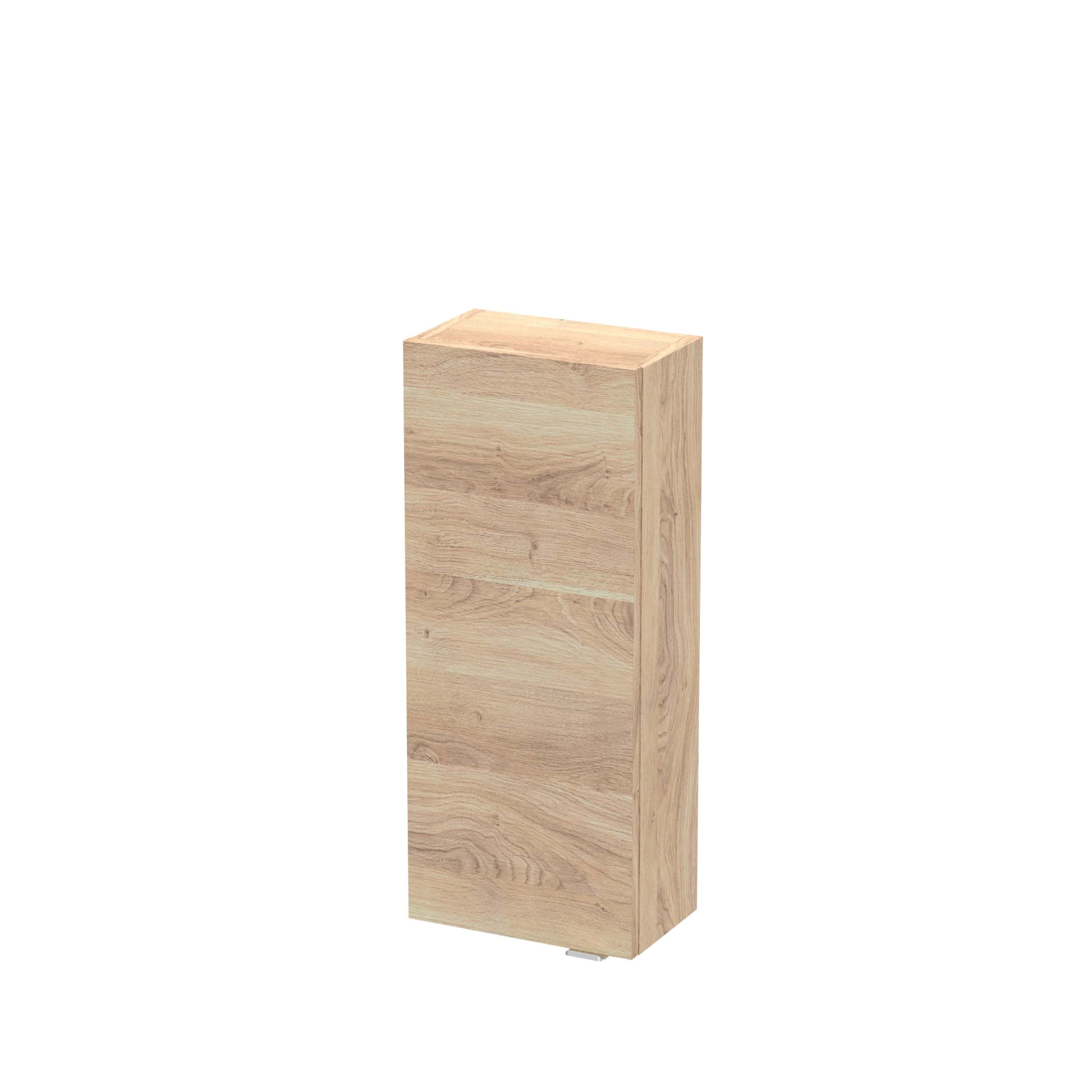 Natural oak bathroom storage cabinet for modern bathroom organisation and decor. Stylish wooden cabinet ideal for bathroom storage solutions. Durable wood finish, versatile design for contemporary bathrooms.