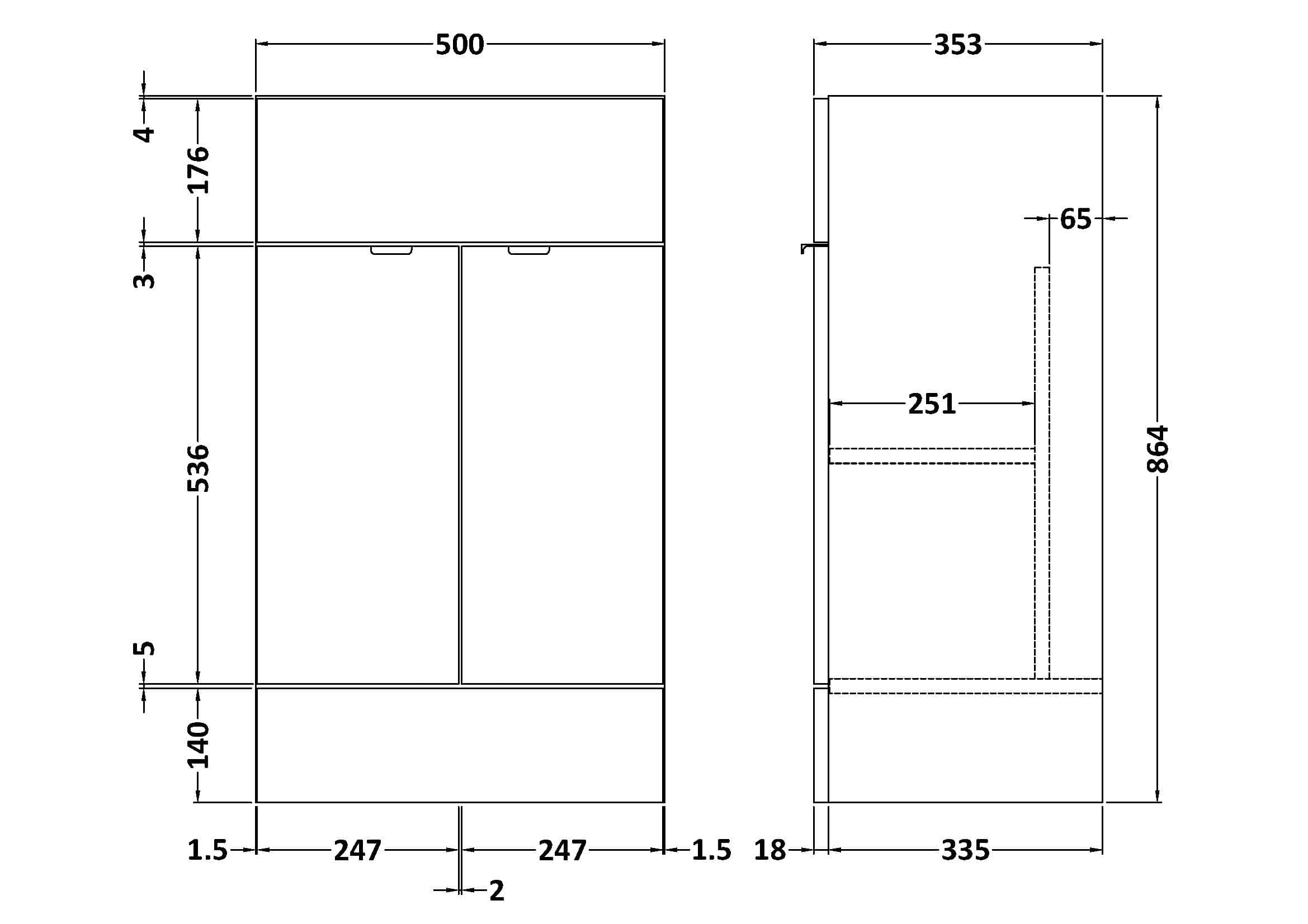 High-quality bathroom cabinet design with detailed measurements and storage space, ideal for modern bathroom renovation projects. Perfect for custom bathroom furniture solutions.