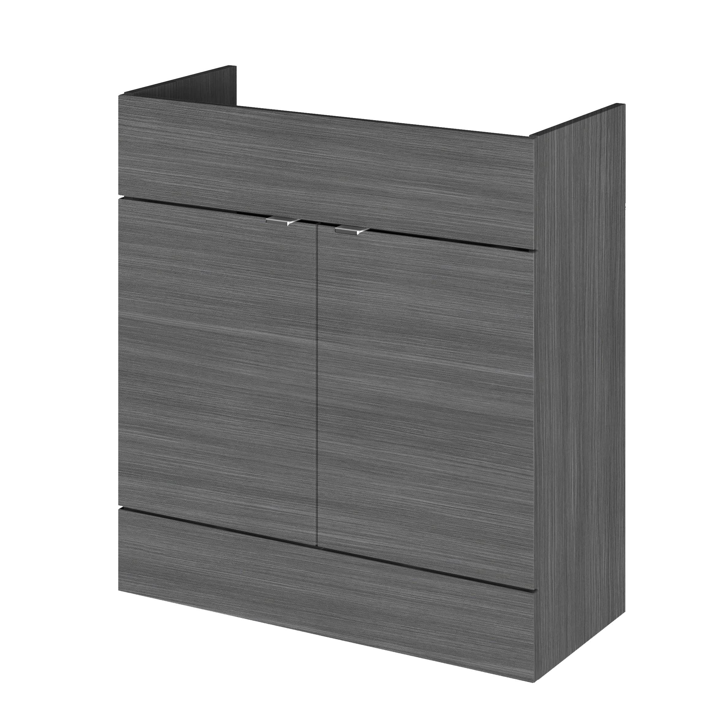 Sleek grey bathroom cabinet with modern design, providing stylish storage solutions for contemporary bathrooms. Crafted from durable materials, perfect for organising toiletries and accessories.