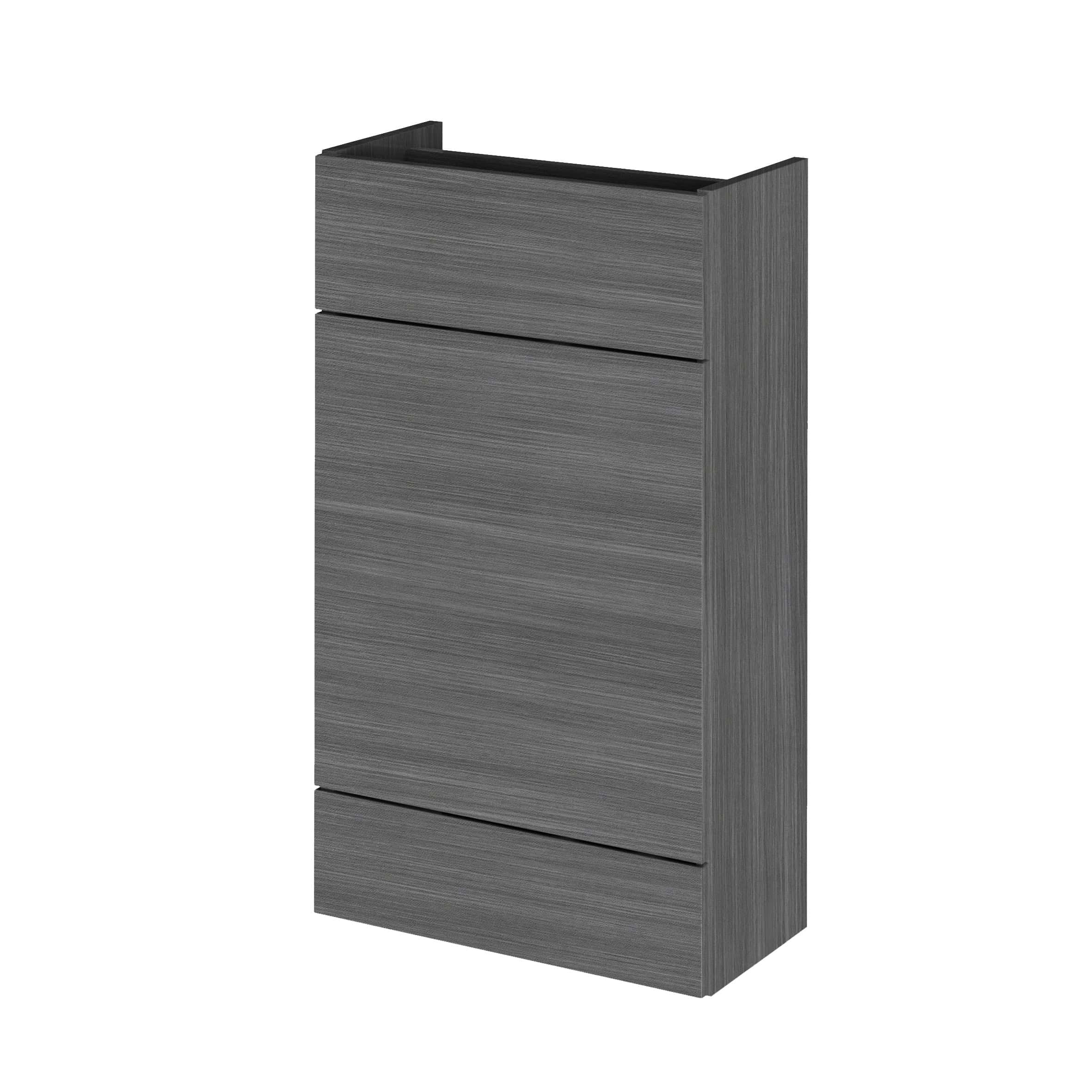 Modern grey bathroom vanity unit with sleek design and storage drawers, perfect for contemporary bathrooms. Crafted from durable materials, it offers functional elegance and space-saving convenience.