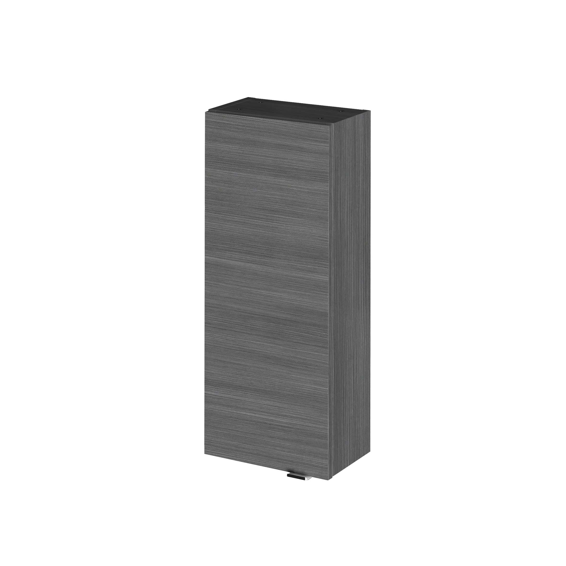 Sleek grey bathroom storage cabinet with a modern, minimalist design, ideal for contemporary bathrooms, offering ample space for toiletries and essential bathroom accessories.
