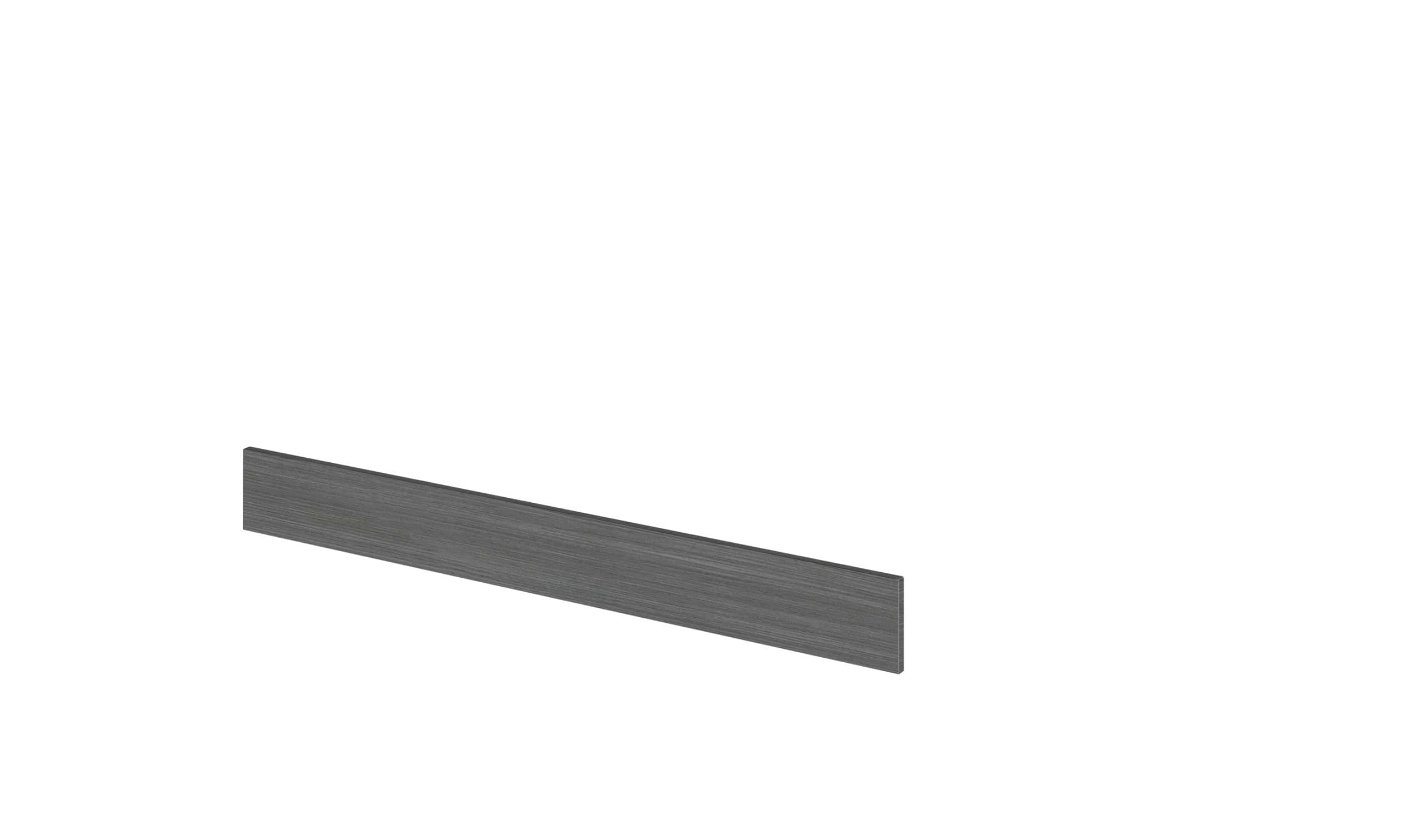 Modern grey wood-effect bathroom wall strip for stylish bathroom designs and renovations.