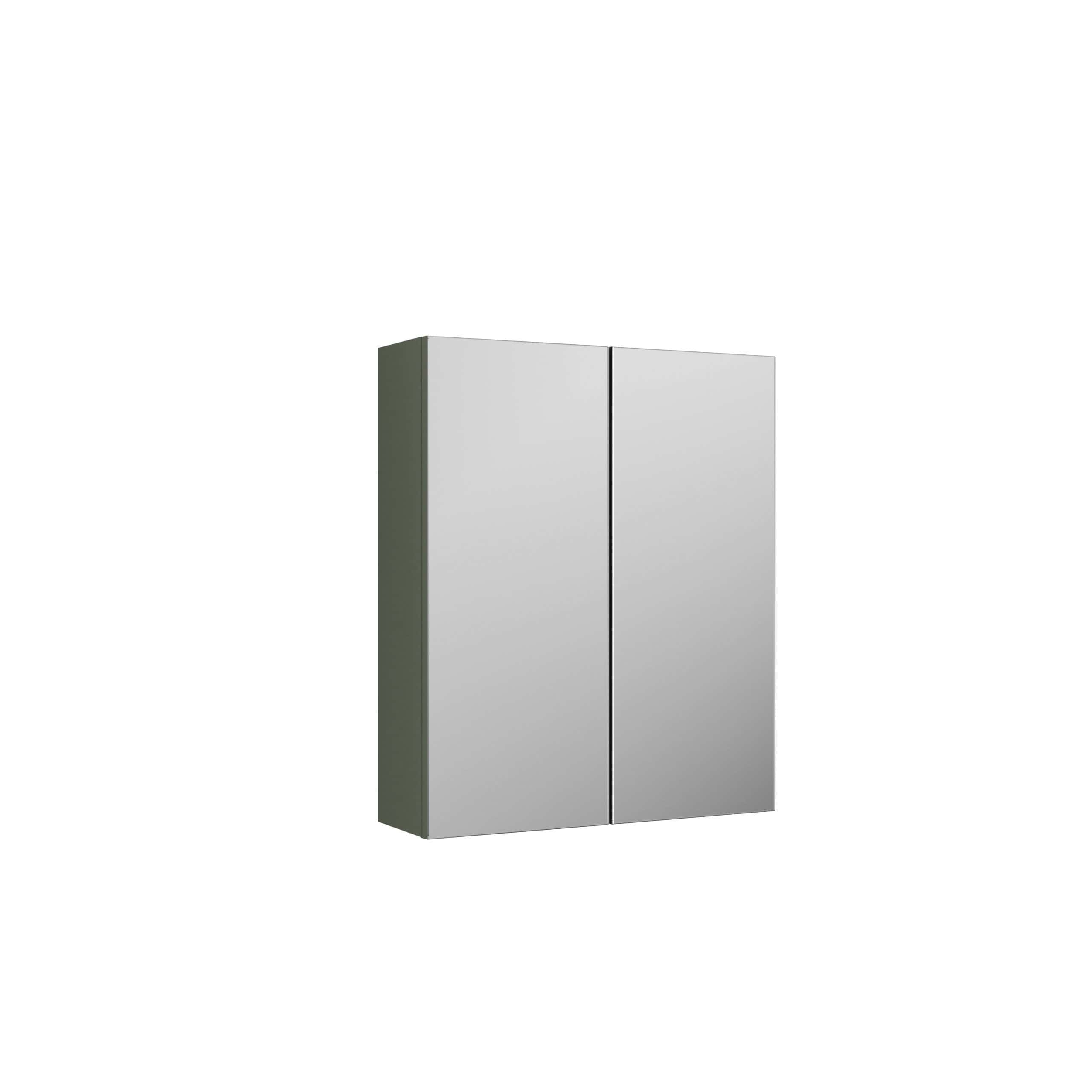 Sleek modern mirrored bathroom cabinet with dual doors, designed for stylish storage solutions in contemporary bathrooms. Ideal for organising toiletries and enhancing bathroom aesthetics.