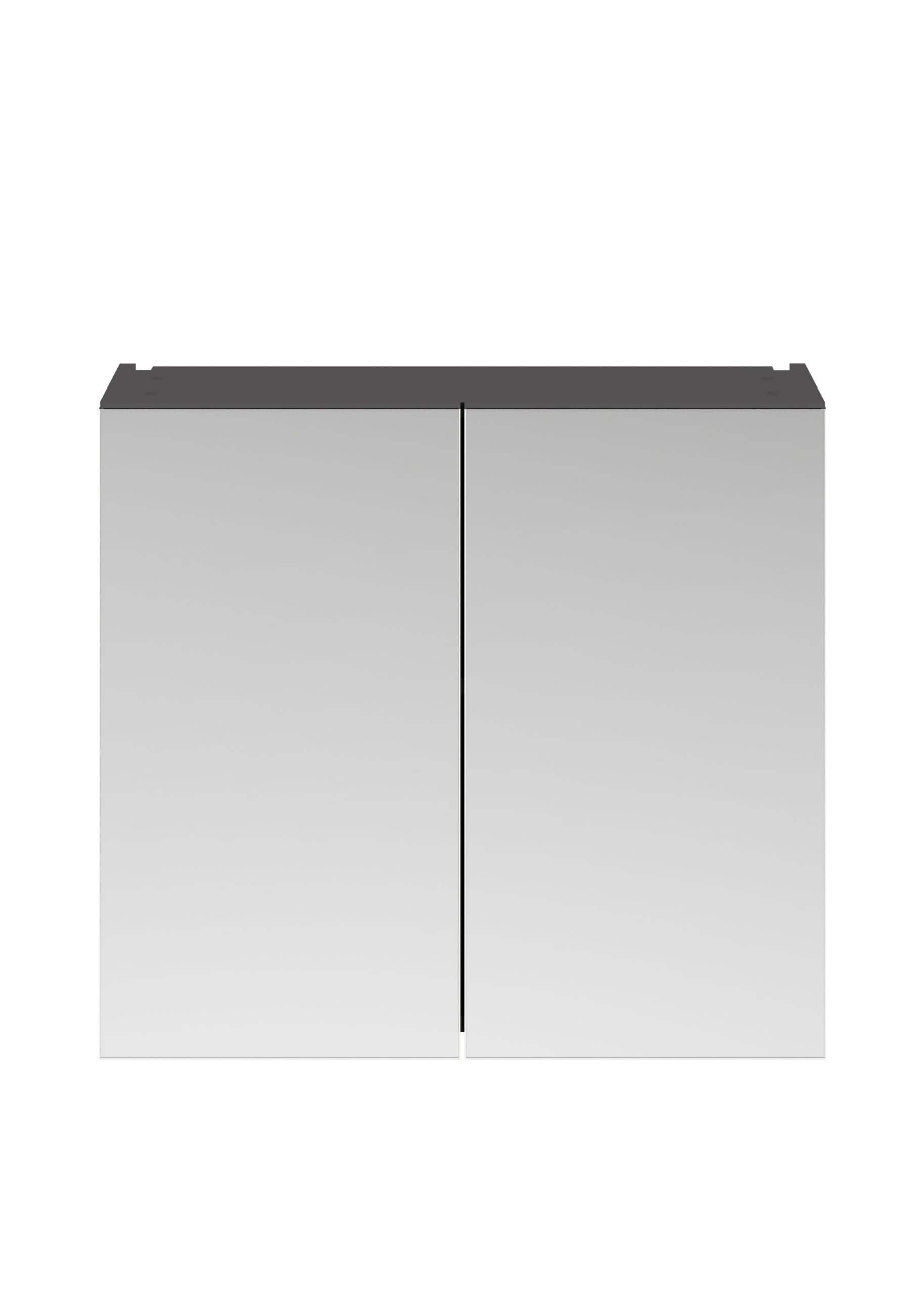 Sleek modern bathroom vanity with mirrored doors, ideal for contemporary bathrooms, offering ample storage and a minimalist design. Perfect for stylish bathroom renovations and space-saving solutions.