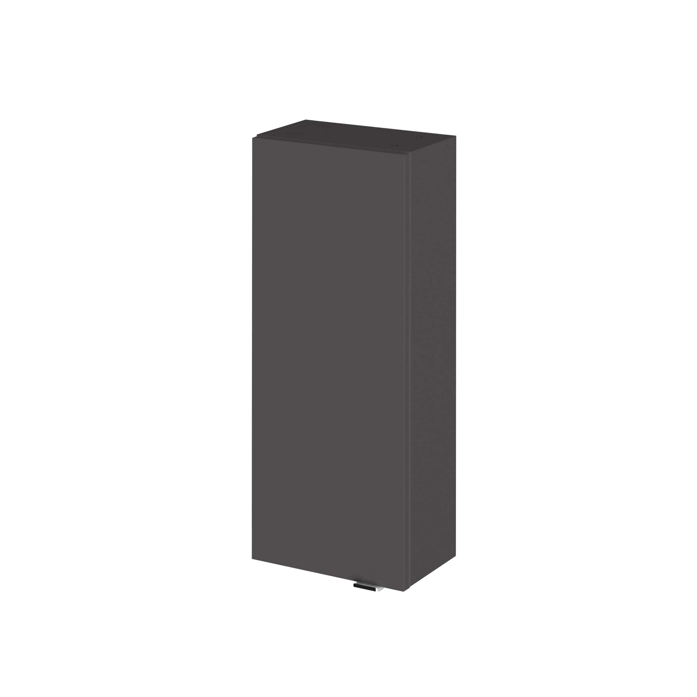 Dark grey bathroom cabinet with sleek minimalistic design, ideal for modern bathrooms, providing stylish storage solutions. Perfect for contemporary bathroom renovations and space optimisation.
