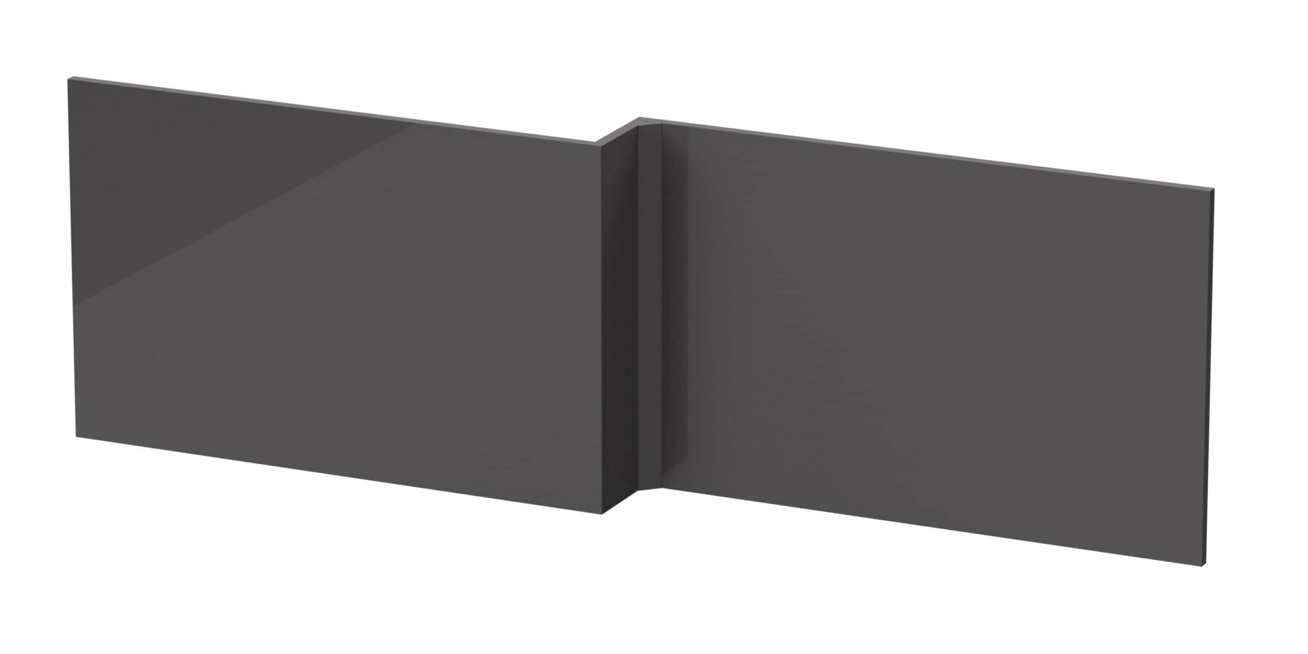Modern black bathroom panel for stylish and contemporary bathroom decor, ideal for creating sleek shower enclosures or bath surrounds. Durable and easy to install.