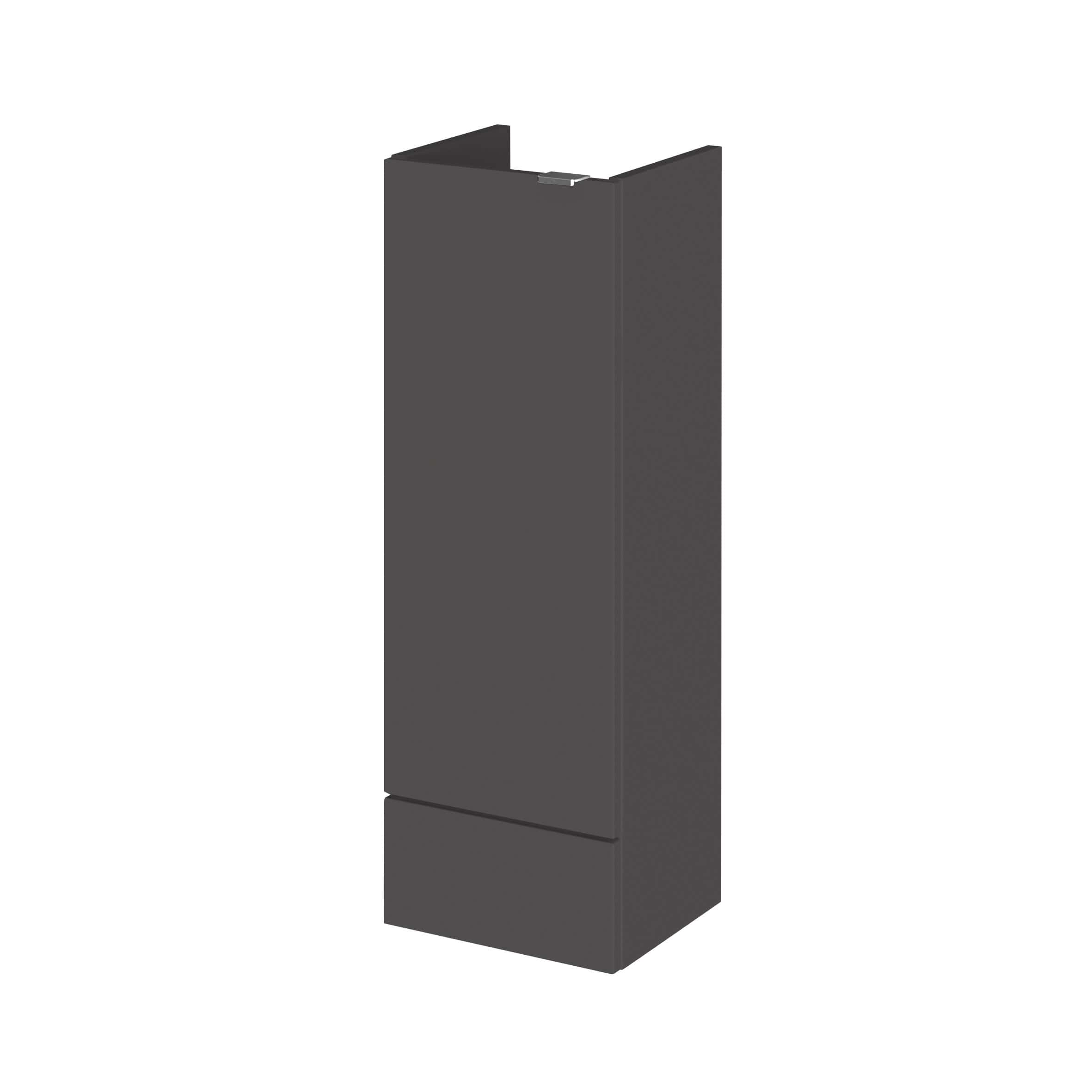 Sleek grey bathroom storage cabinet with modern design, ideal for organisation and space optimisation in contemporary bathrooms. Crafted from durable materials for long-lasting use.