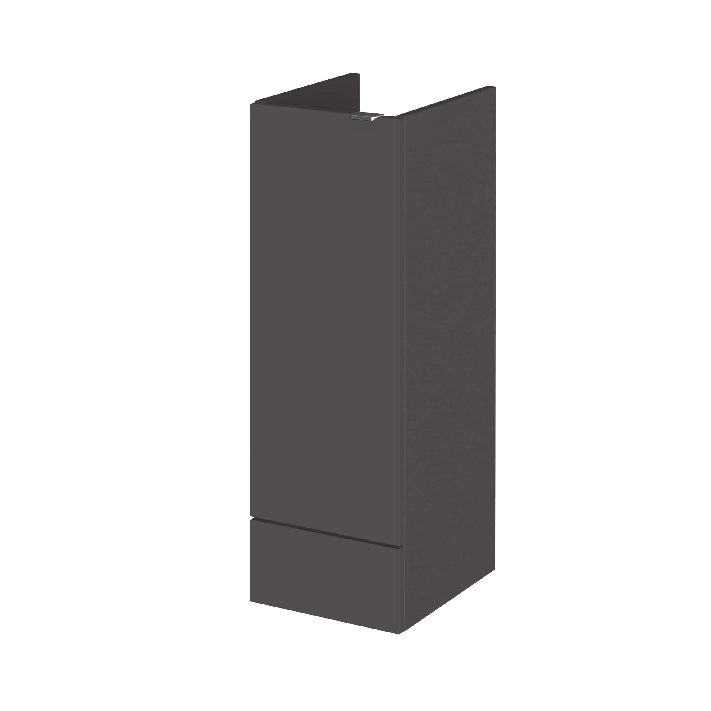 Sleek black bathroom cabinet with a minimalist design, ideal for modern bathrooms, offering storage solutions for toiletries and accessories. Perfect for enhancing contemporary bathroom aesthetics.