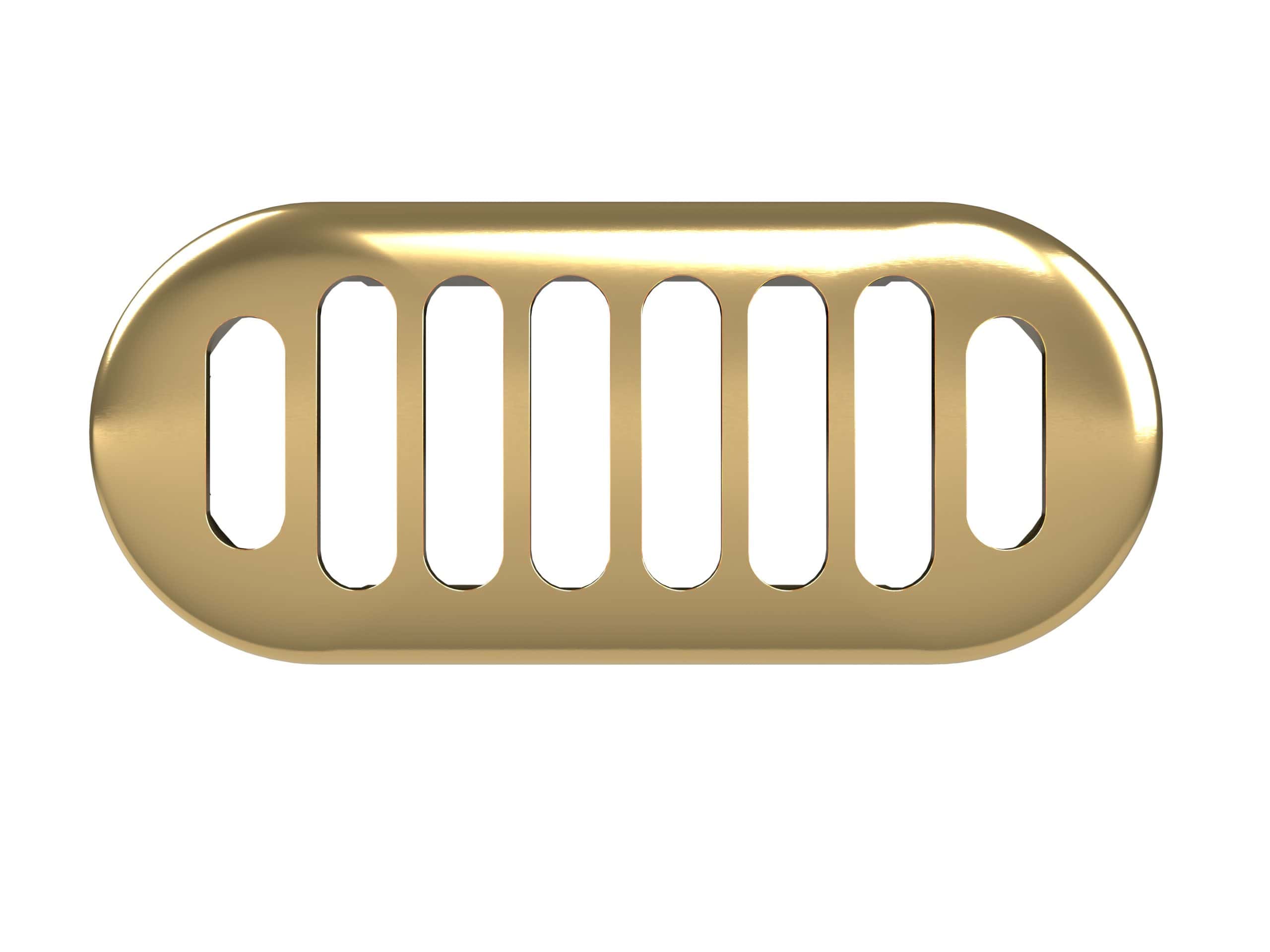 Sleek gold bathroom drain cover, modern and stylish bathroom accessory for improved drainage and aesthetic appeal. Perfect for contemporary bathroom designs, combining functionality with luxury.
