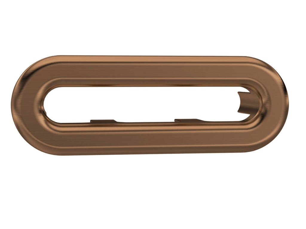 Shower drain cover for Bubly Bathrooms, bronze finish, modern bathroom accessories, stylish and functional bathroom hardware, high-quality shower drain component.