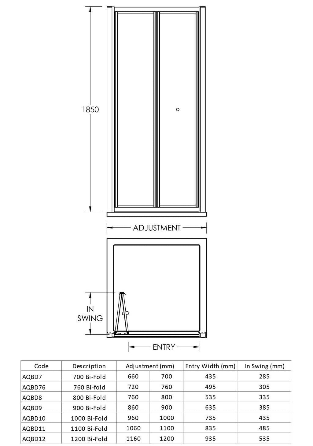Foldable shower enclosure with adjustable dimensions and easy entry, ideal for modern bathroom renovations. Features sleek design and smooth swinging door for convenience and style.