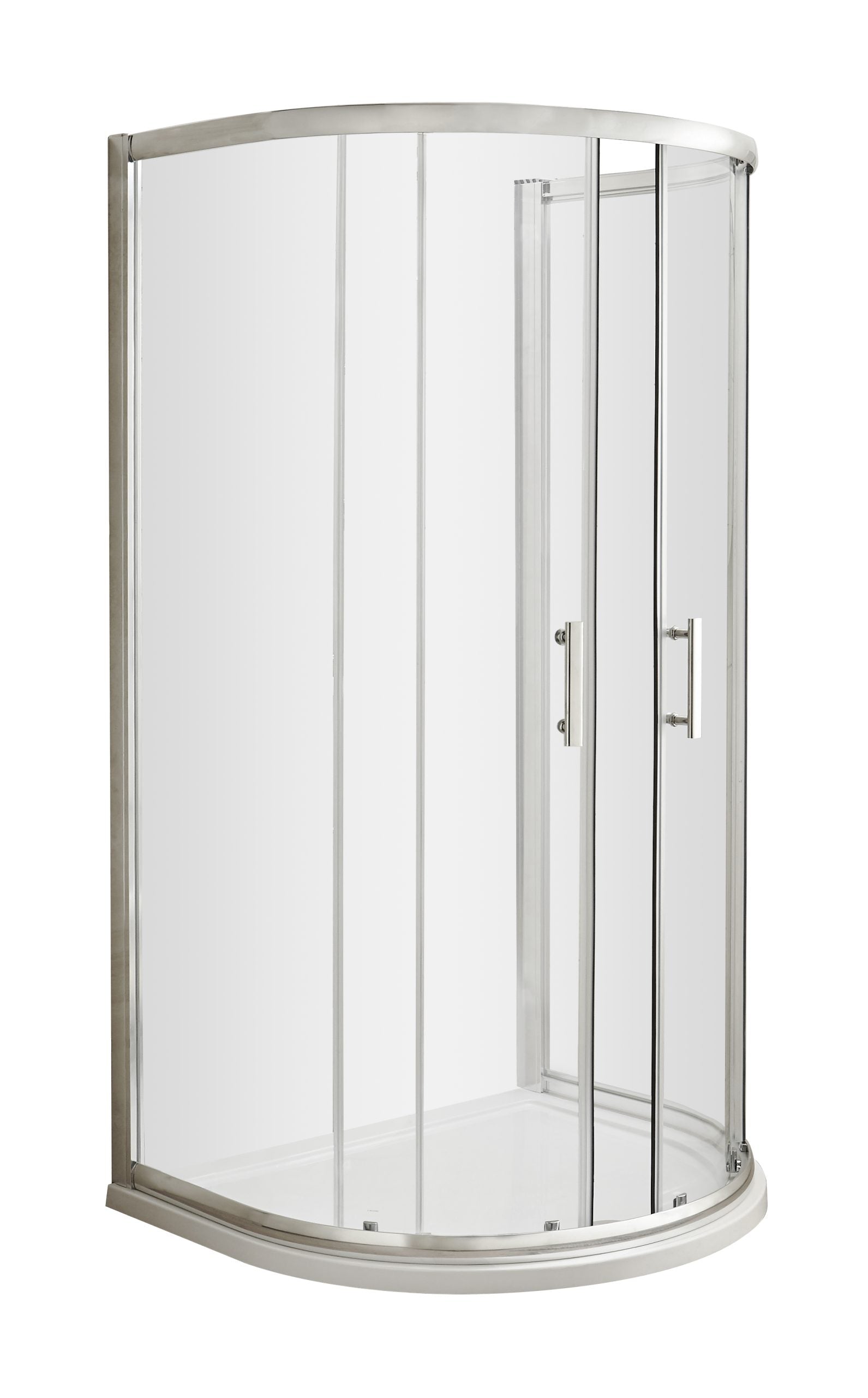 Shower enclosure with clear tempered glass doors and aluminium frame, ideal for modern Bubly bathrooms. Stylish, durable, space-saving shower cubicle for a luxury bathroom renovation.