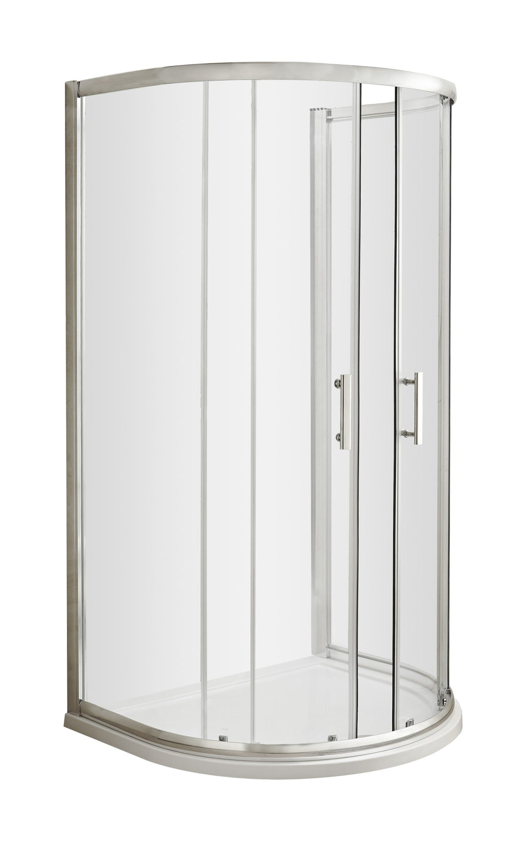 Shower enclosure with clear tempered glass doors and aluminium frame, ideal for modern Bubly bathrooms. Stylish, durable, space-saving shower cubicle for a luxury bathroom renovation.