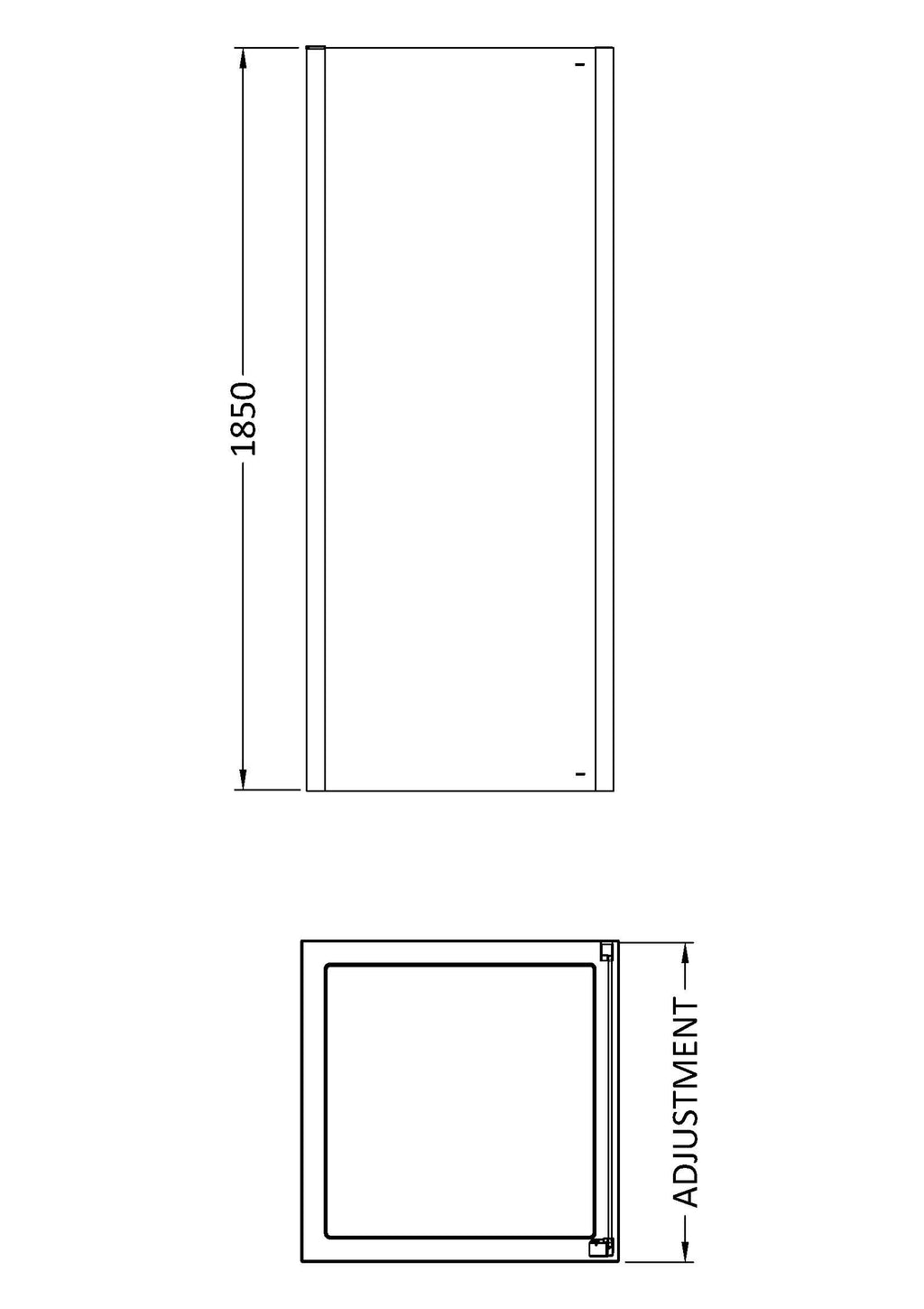 Modern shower enclosure from Bubly Bathrooms with adjustable features, designed for stylish and functional bathroom upgrades, measuring 1850mm in height.