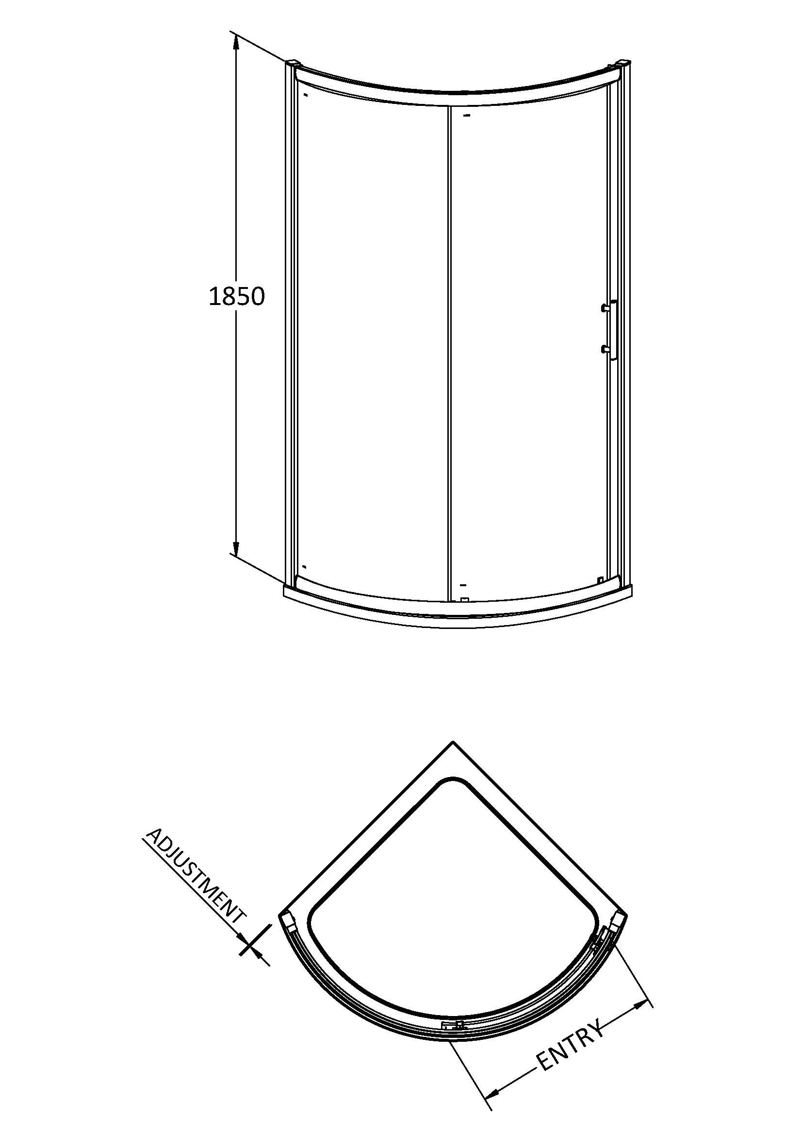 Elegant curved shower enclosure with adjustable entry and modern design for stylish and functional bathrooms. Ideal for expert bathroom renovation and space-saving solutions.
