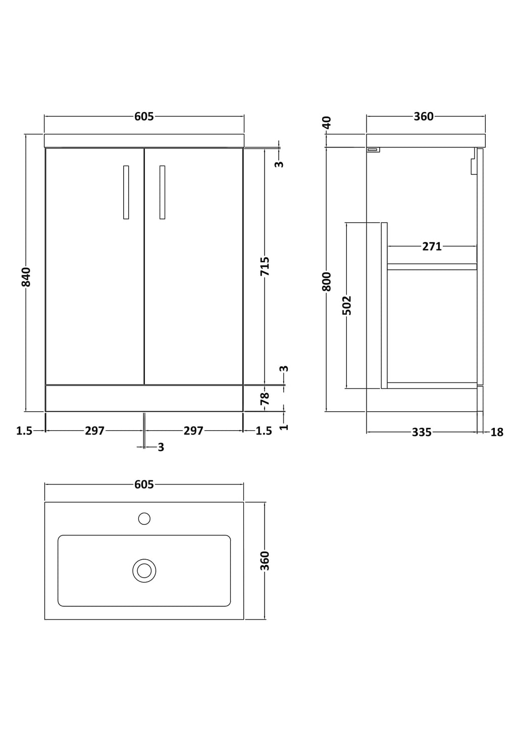 Sleek modern bathroom cabinet with storage space, ideal for organising bathroom essentials in a stylish and functional design. Suitable for contemporary bathroom interiors.