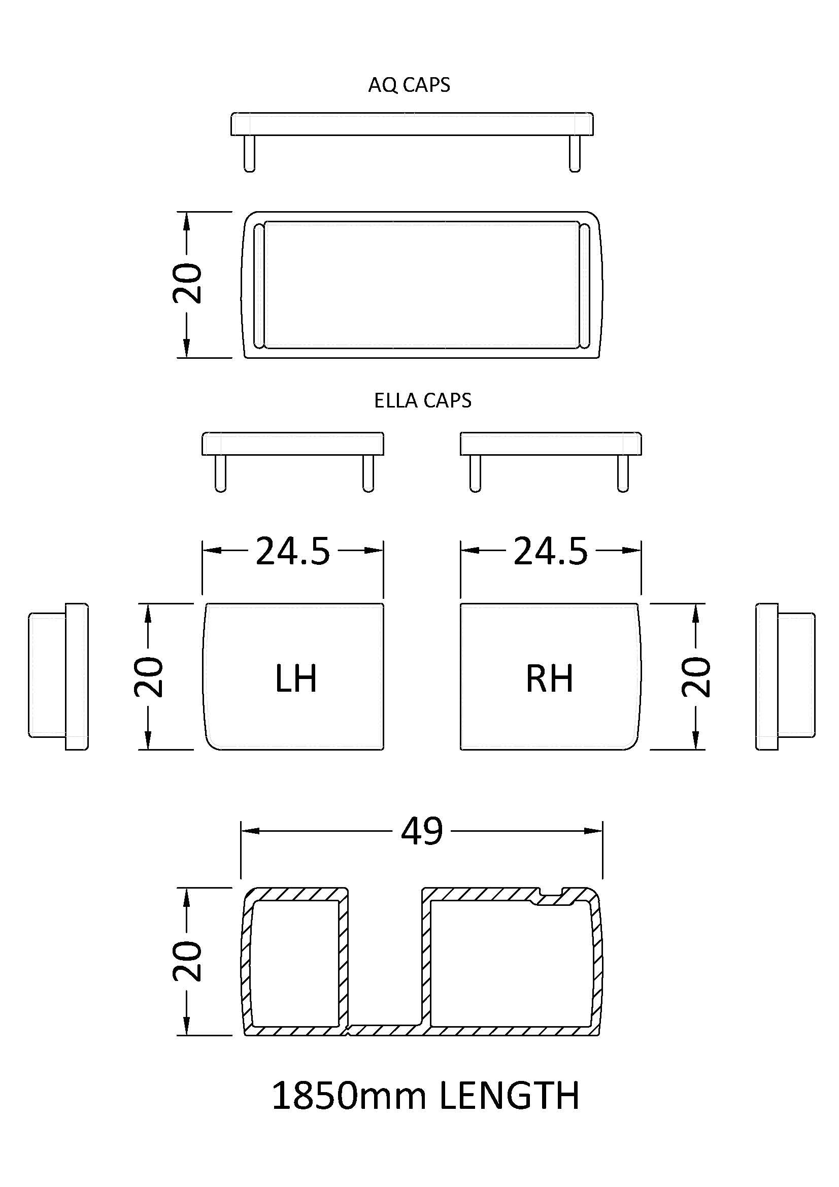 Padlock bathroom lock installation diagram with detailed measurements and design specifications for Bubly Bathrooms.