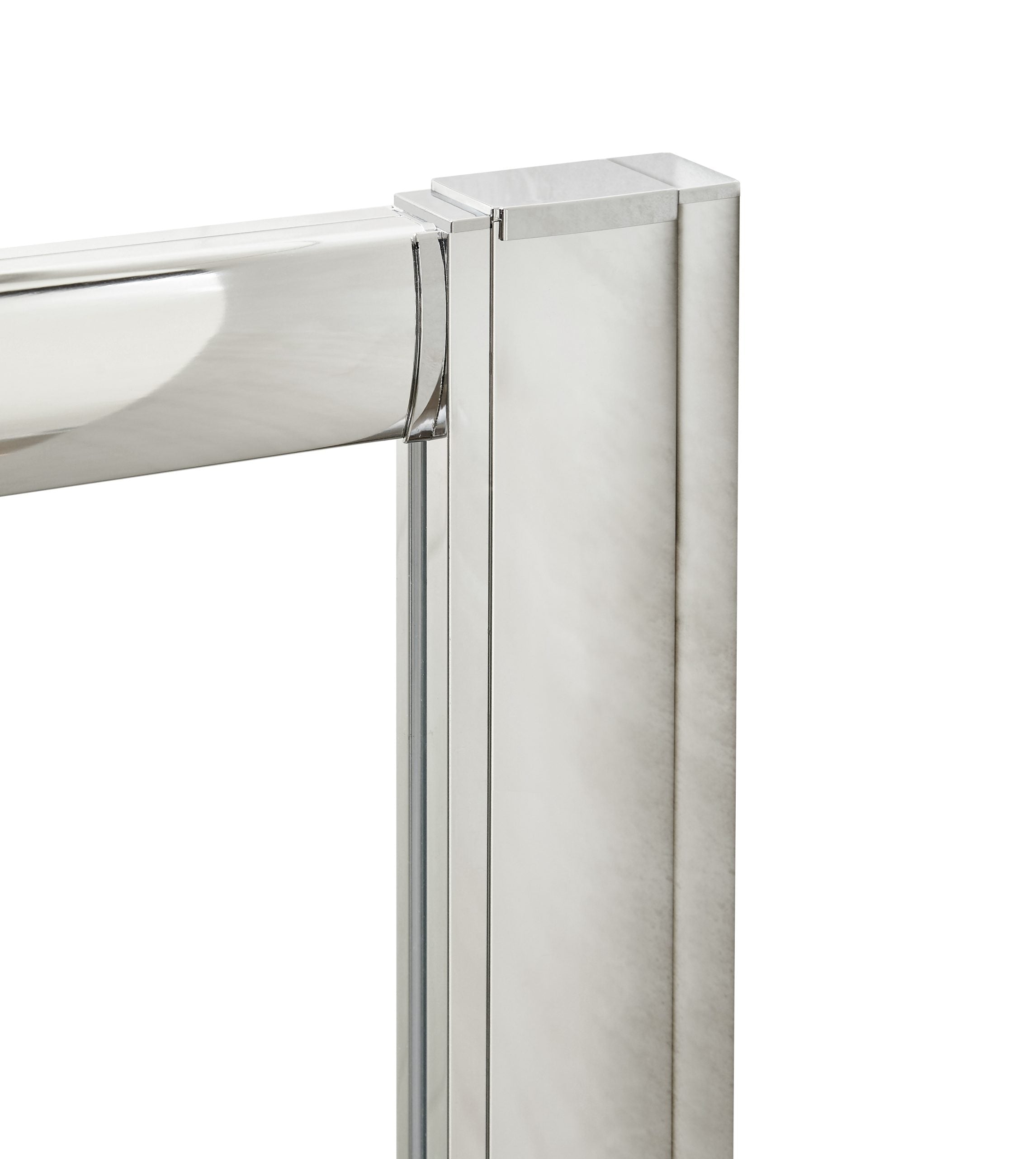 Sleek modern bathroom shower enclosure with glass door, chrome frame and minimalist design, ideal for contemporary bathroom upgrades and ensuring a stylish, water-tight shower space.