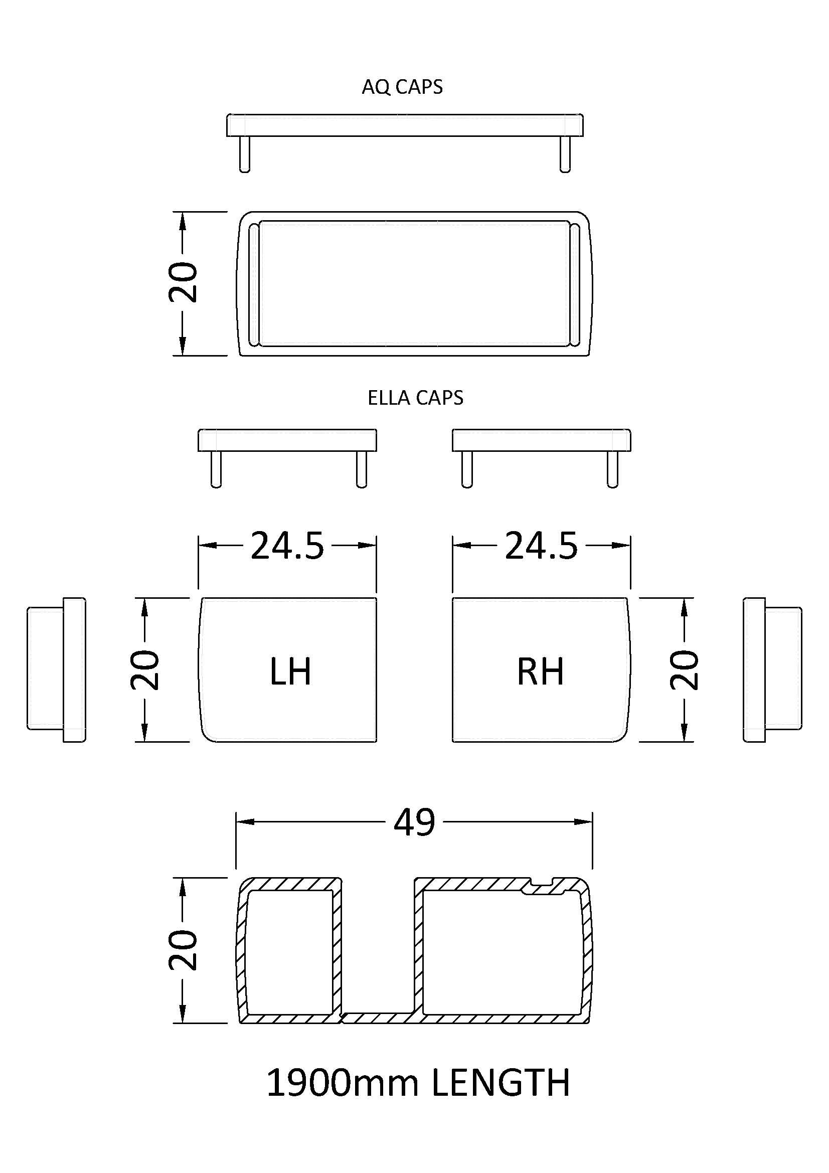 High-quality shower door seals and caps for Bubly Bathrooms, designed for durability and water resistance, suitable for modern bathrooms and enhancing shower enclosure performance.
