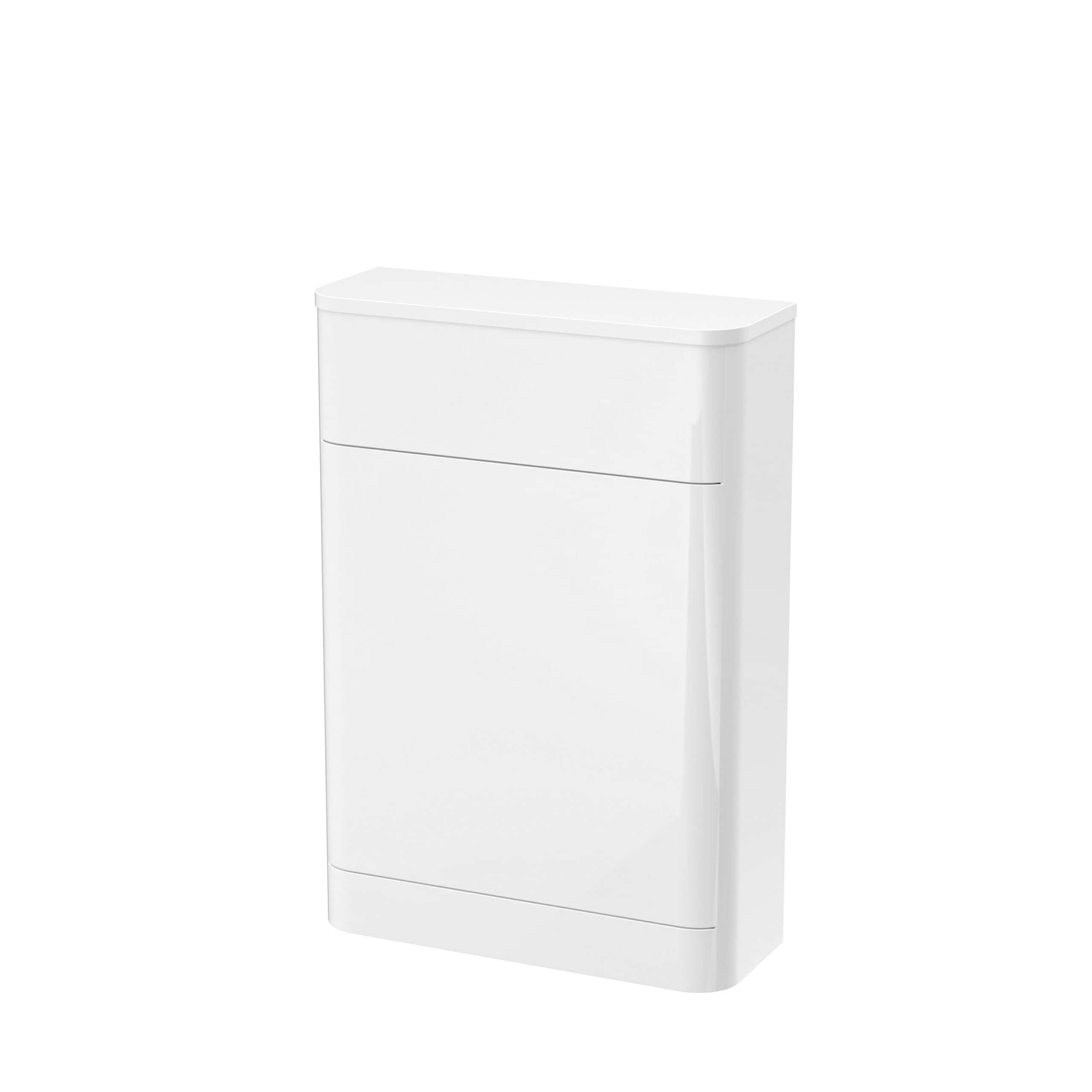 Modern white bathroom cabinet with sleek design, ideal for storage in contemporary bathrooms, featuring smooth surface and minimalist style for functional elegance.