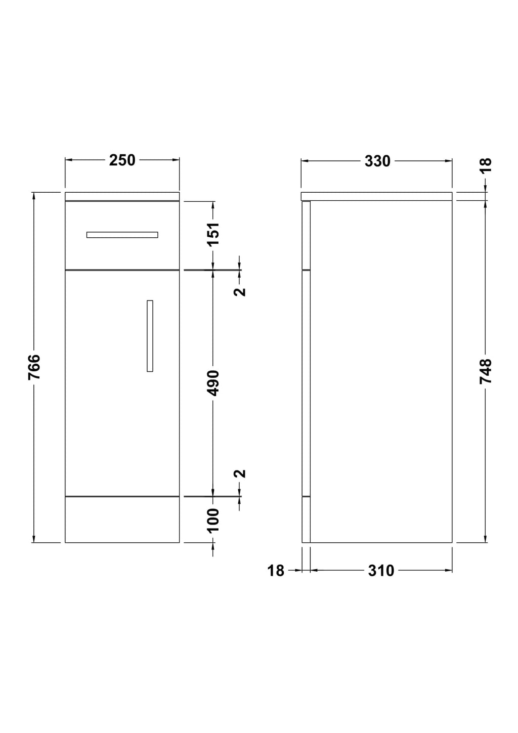 Elegant bathroom vanity unit with sleek drawers and ample storage space, perfect for modern bathrooms. Designed for functionality and style, compatible with Bubly Bathrooms fixtures.