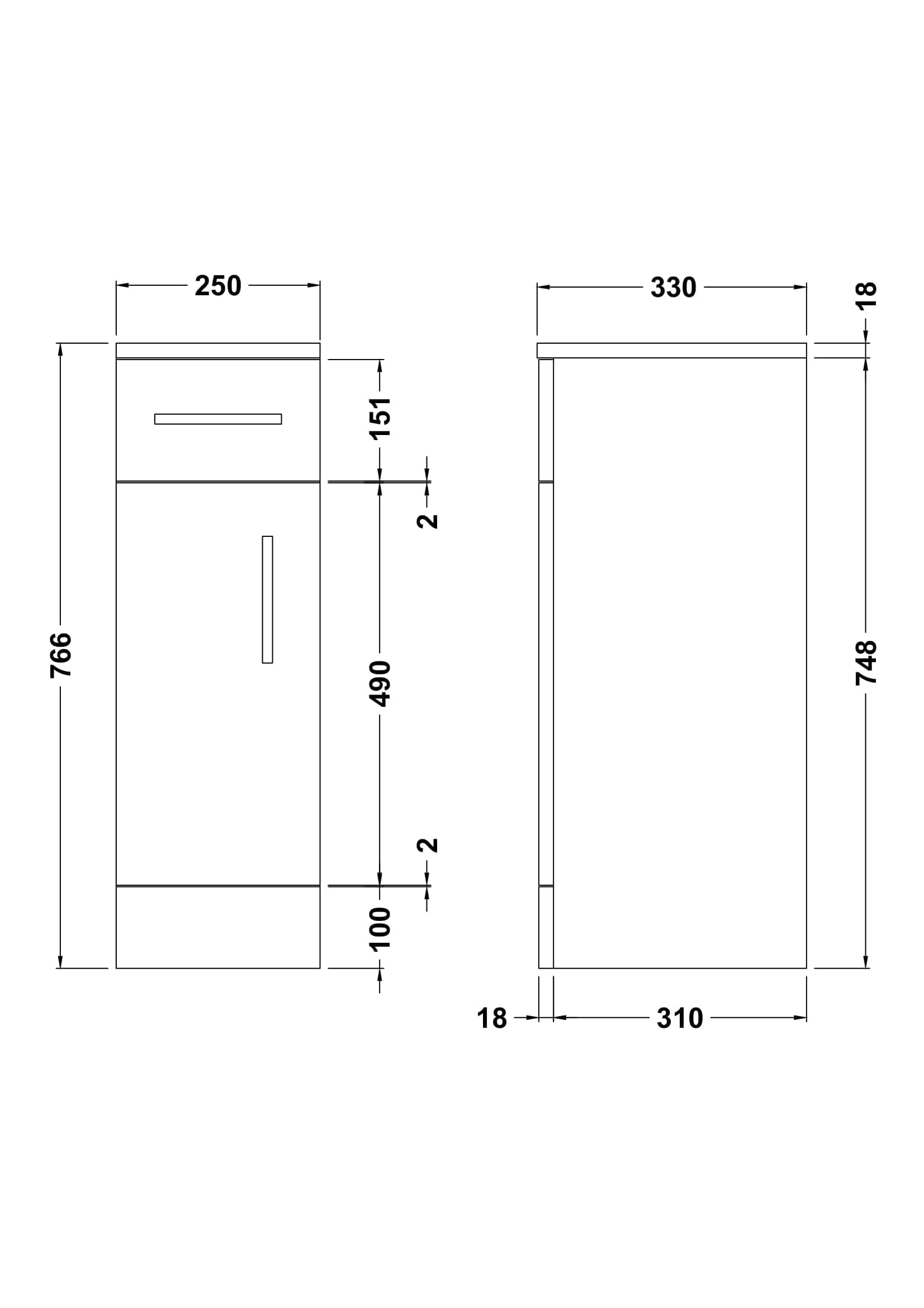 Elegant bathroom vanity unit with sleek drawers and ample storage space, perfect for modern bathrooms. Designed for functionality and style, compatible with Bubly Bathrooms fixtures.