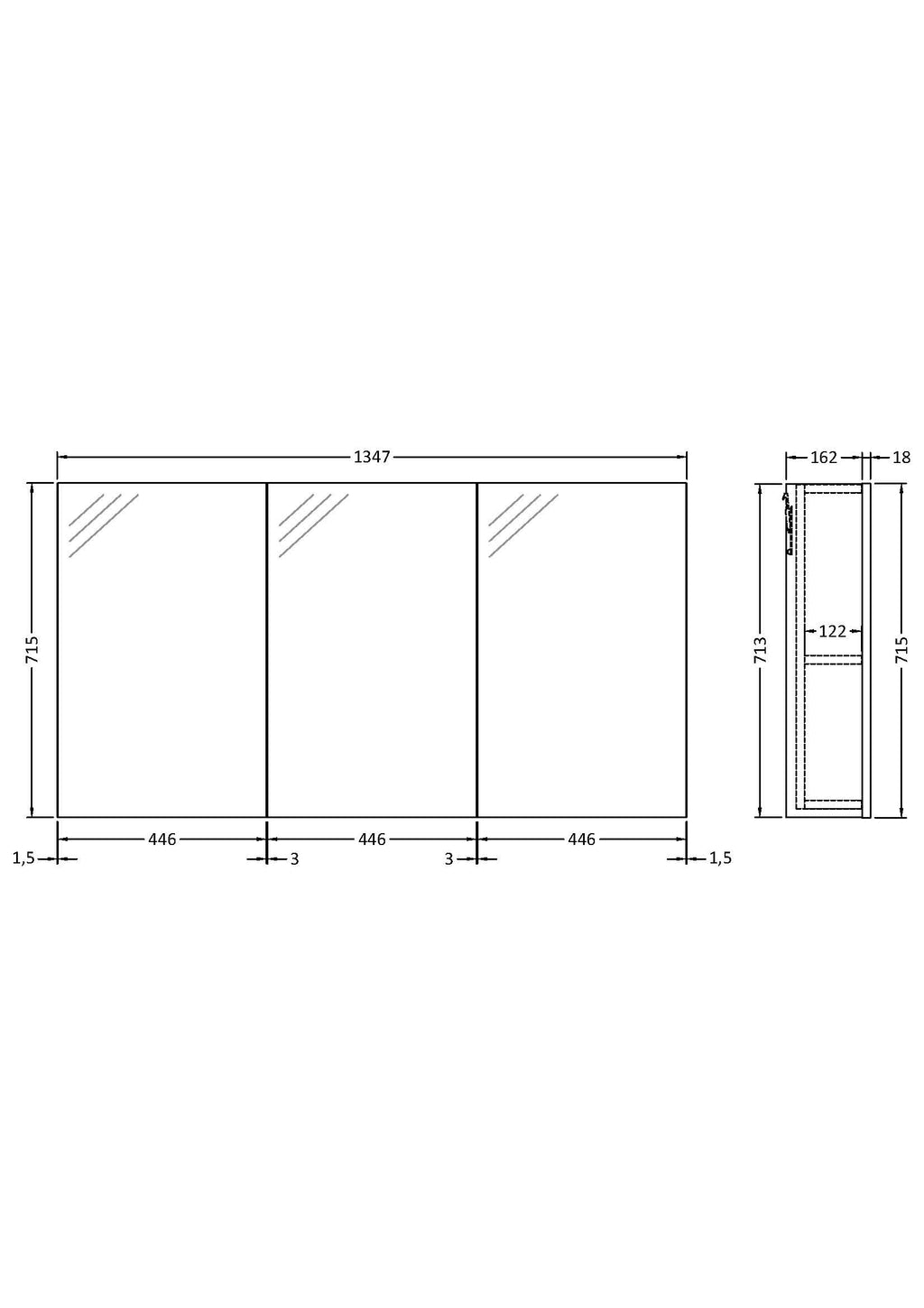 Modern bathroom cabinet with mirrored doors, sleek design, and spacious storage from Bubly Bathrooms. Perfect for updating your bathroom with stylish and functional furniture.