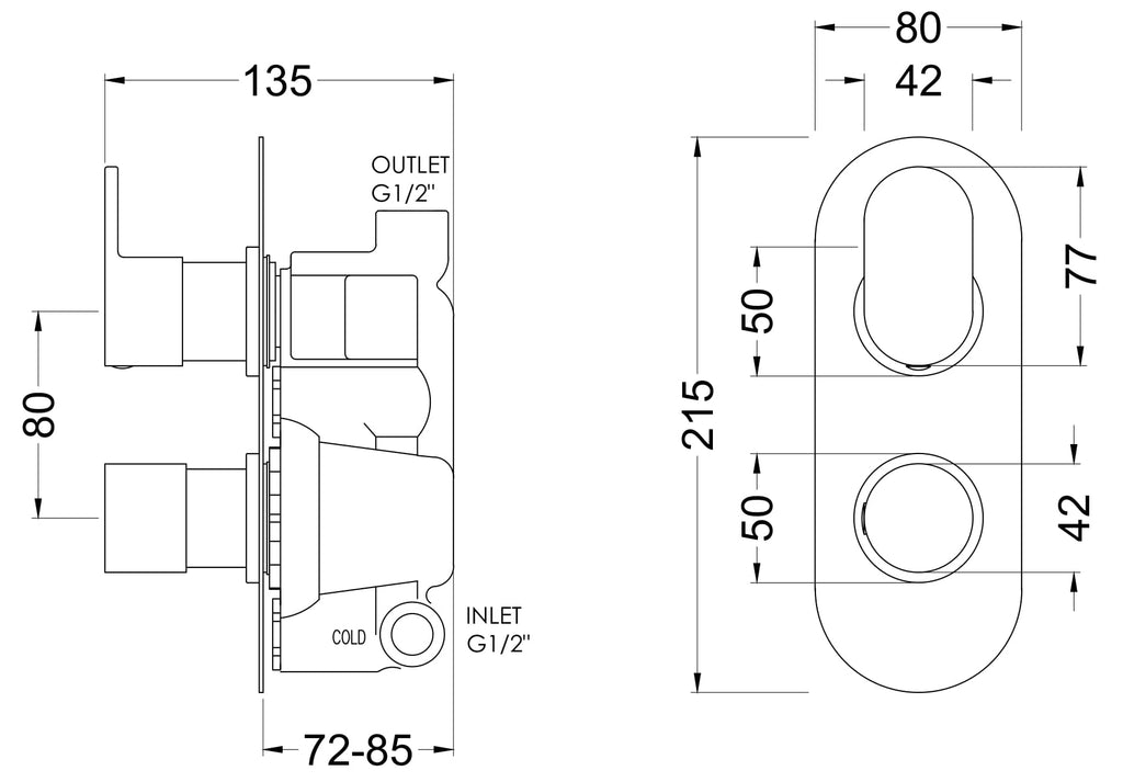 Modern bathroom mixer tap with detailed technical drawing showing dimensions and plumbing connections for high-quality bathroom renovation.